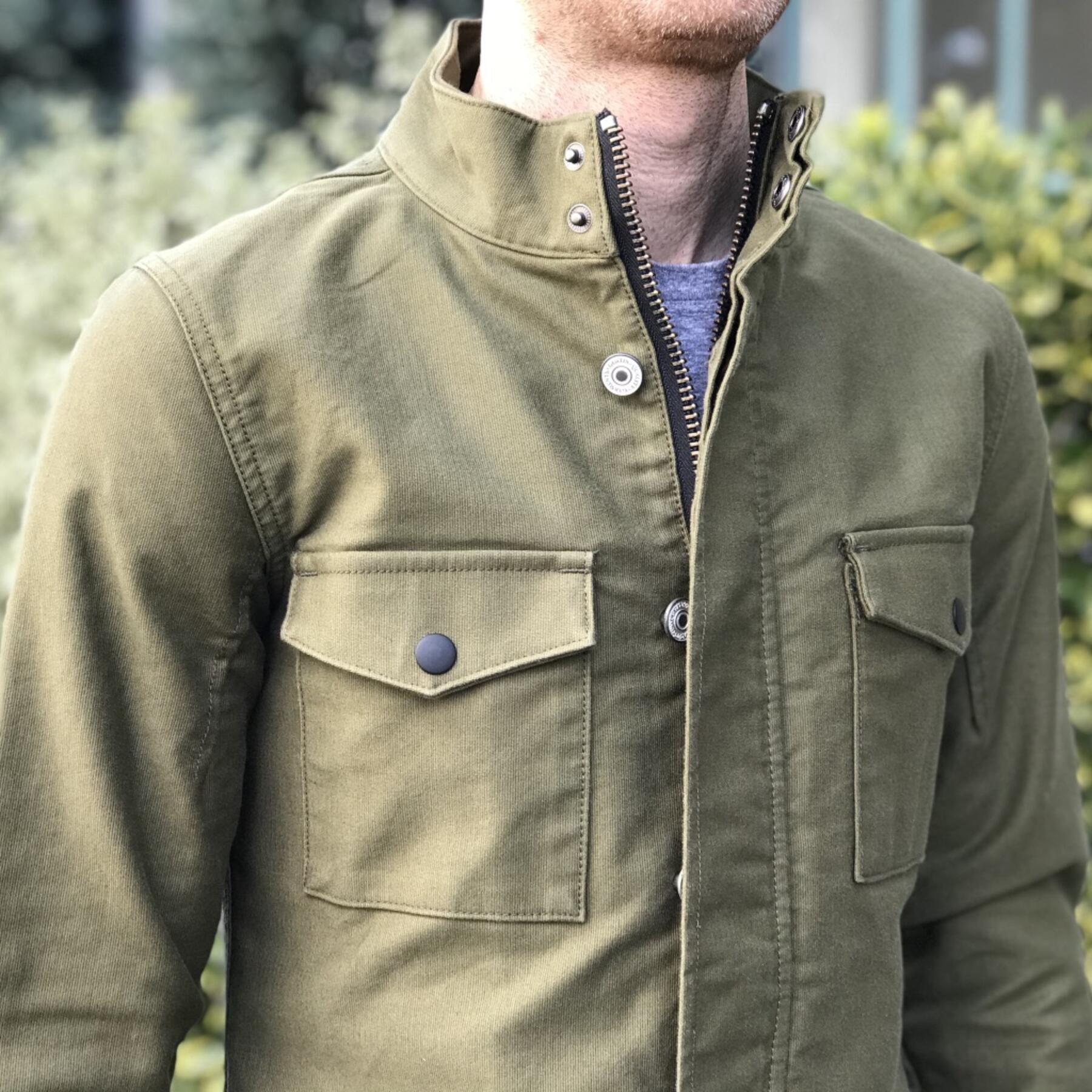 gustin field jacket - olive military corduroy