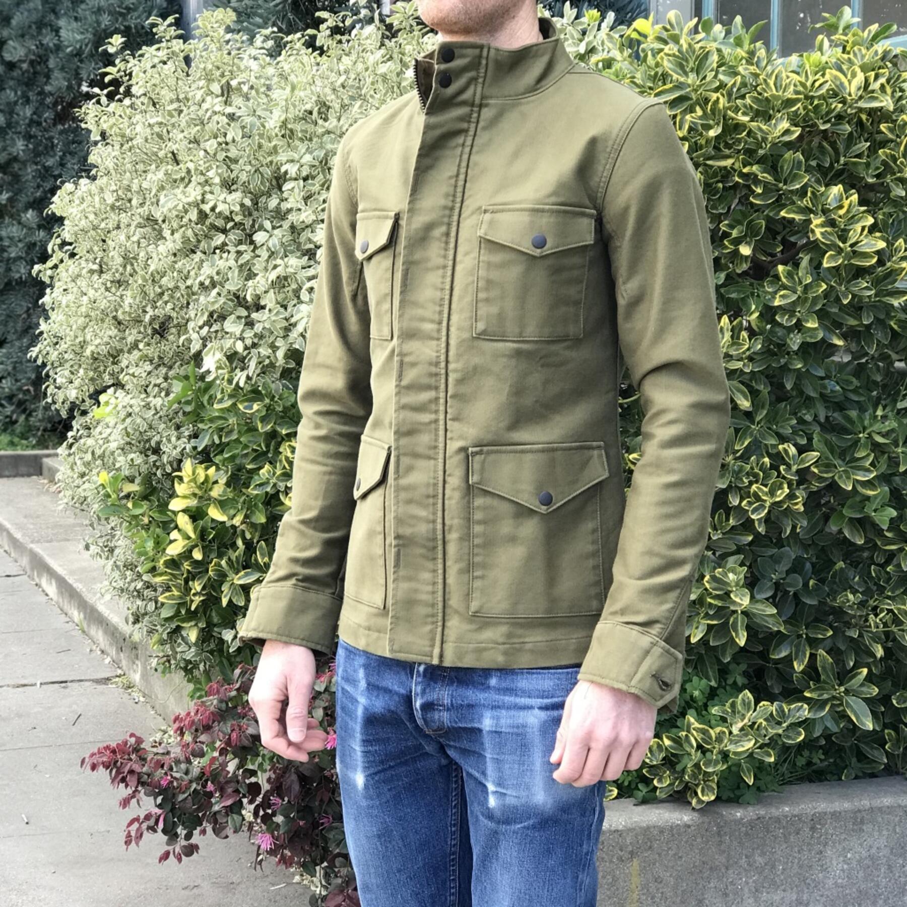 gustin field jacket - olive military corduroy