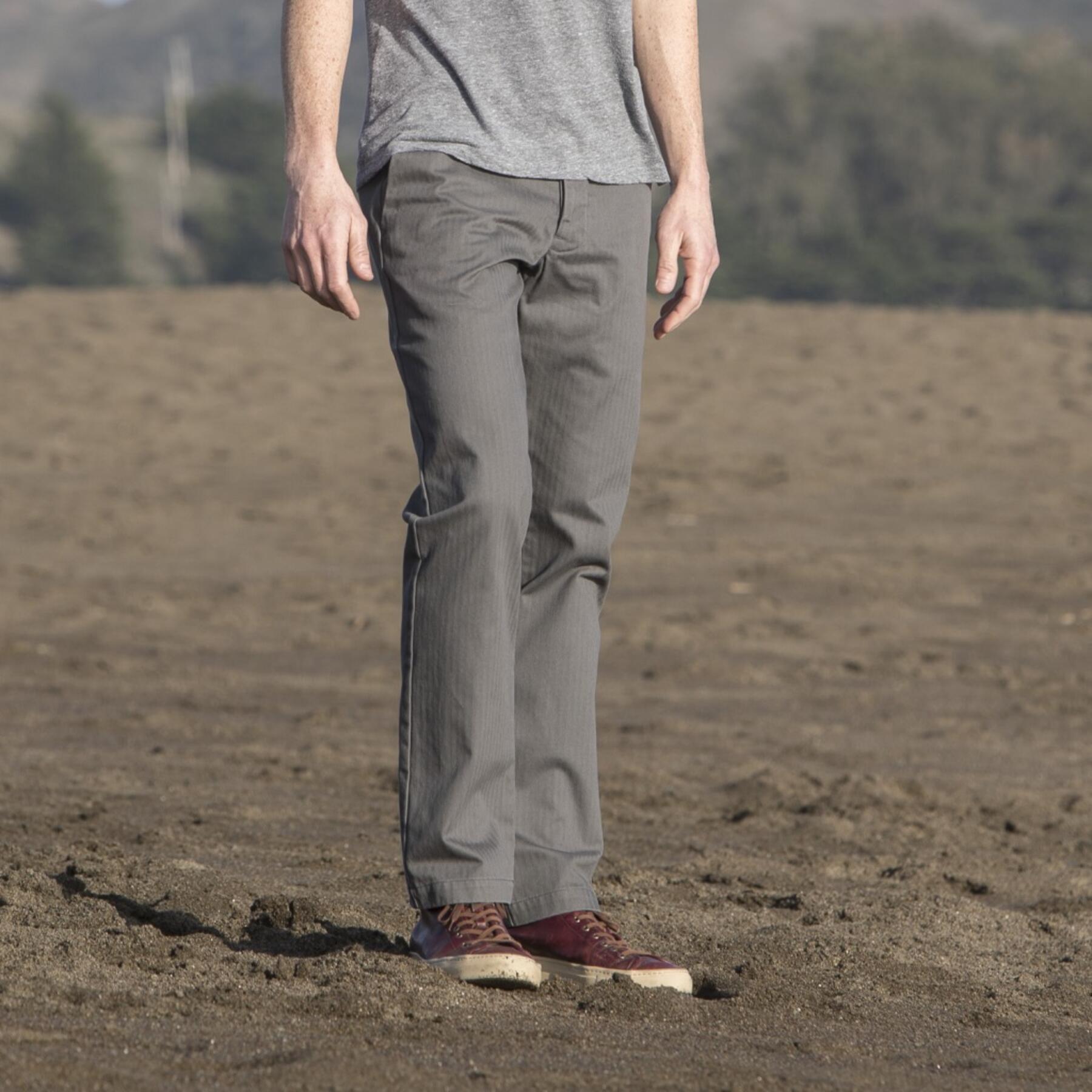 gustin #165 american herringbone chinos - charcoal