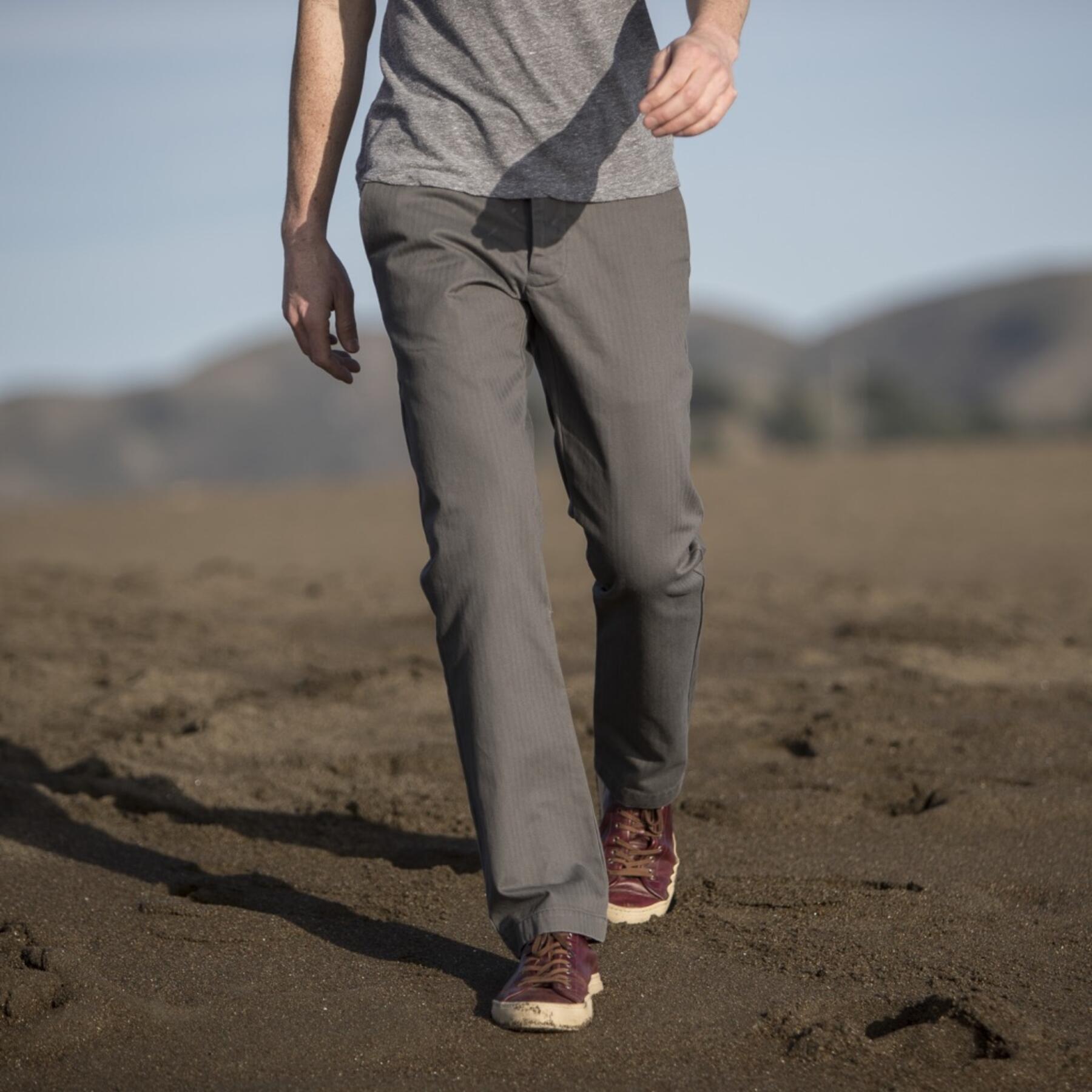 gustin #165 american herringbone chinos - charcoal