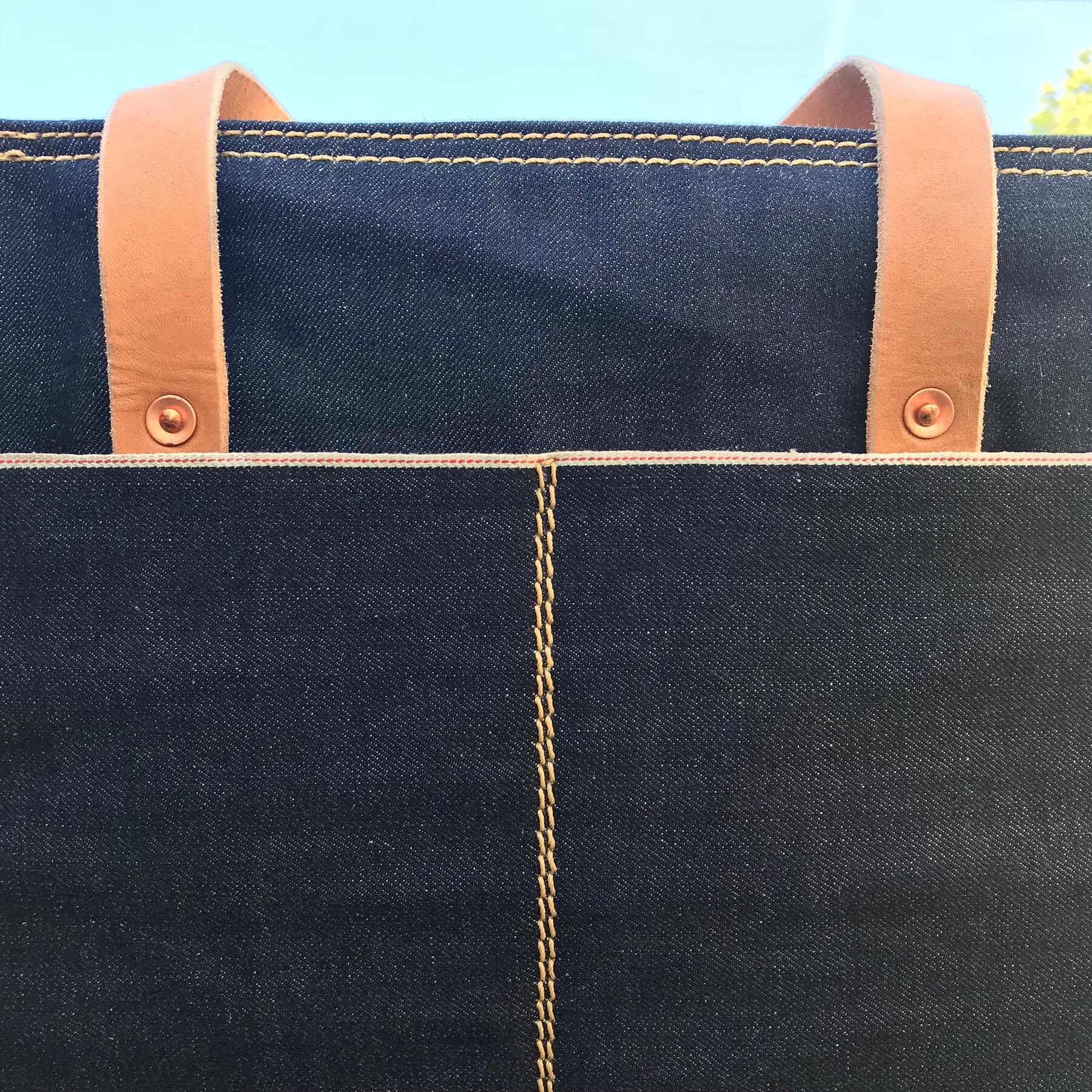 gustin the cone selvedge tote