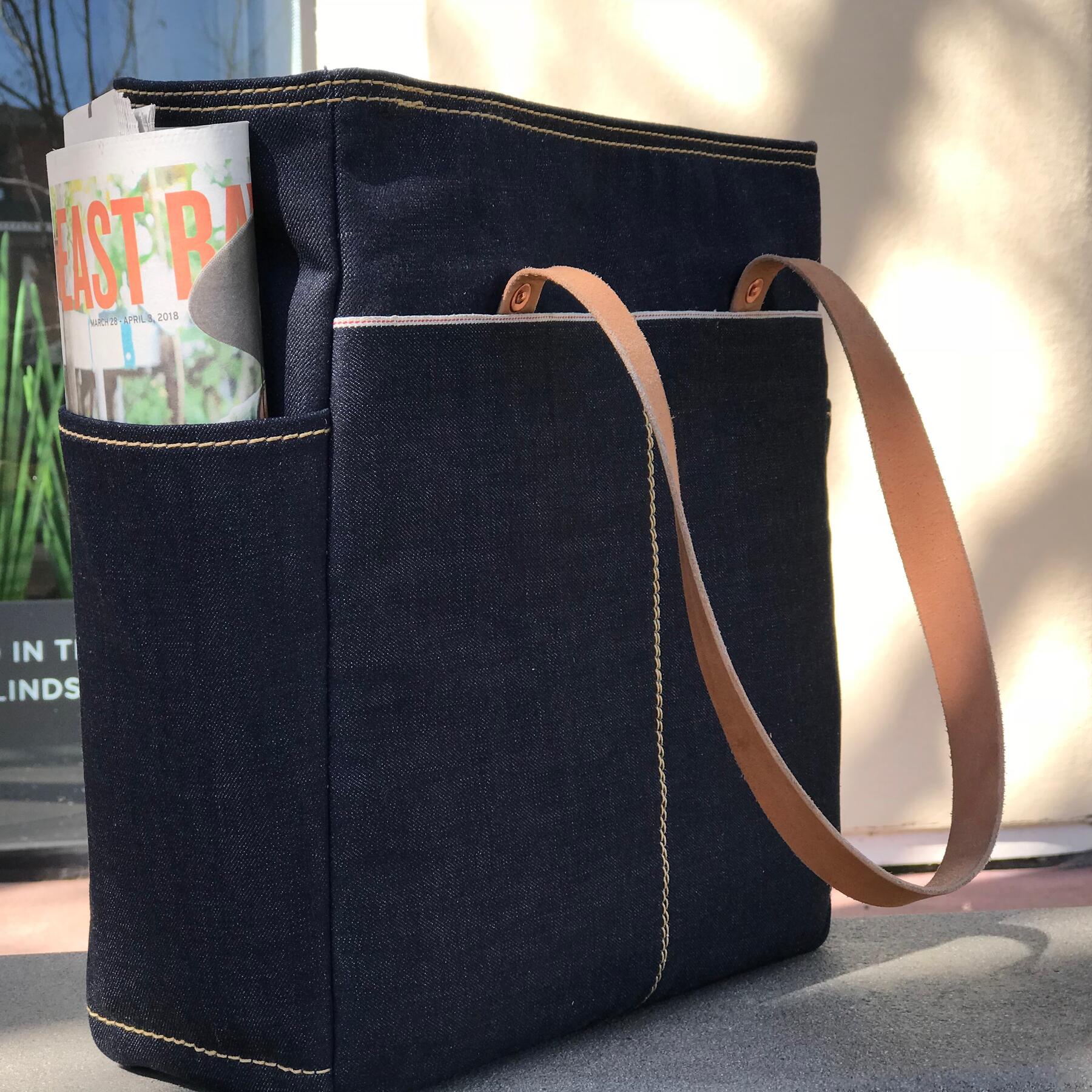 gustin the cone selvedge tote