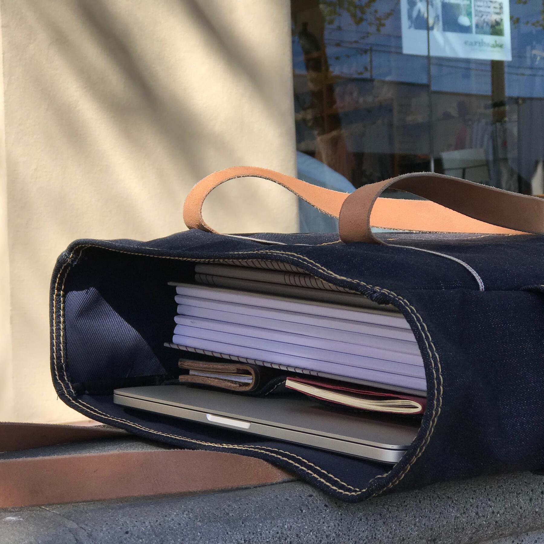 gustin the cone selvedge tote