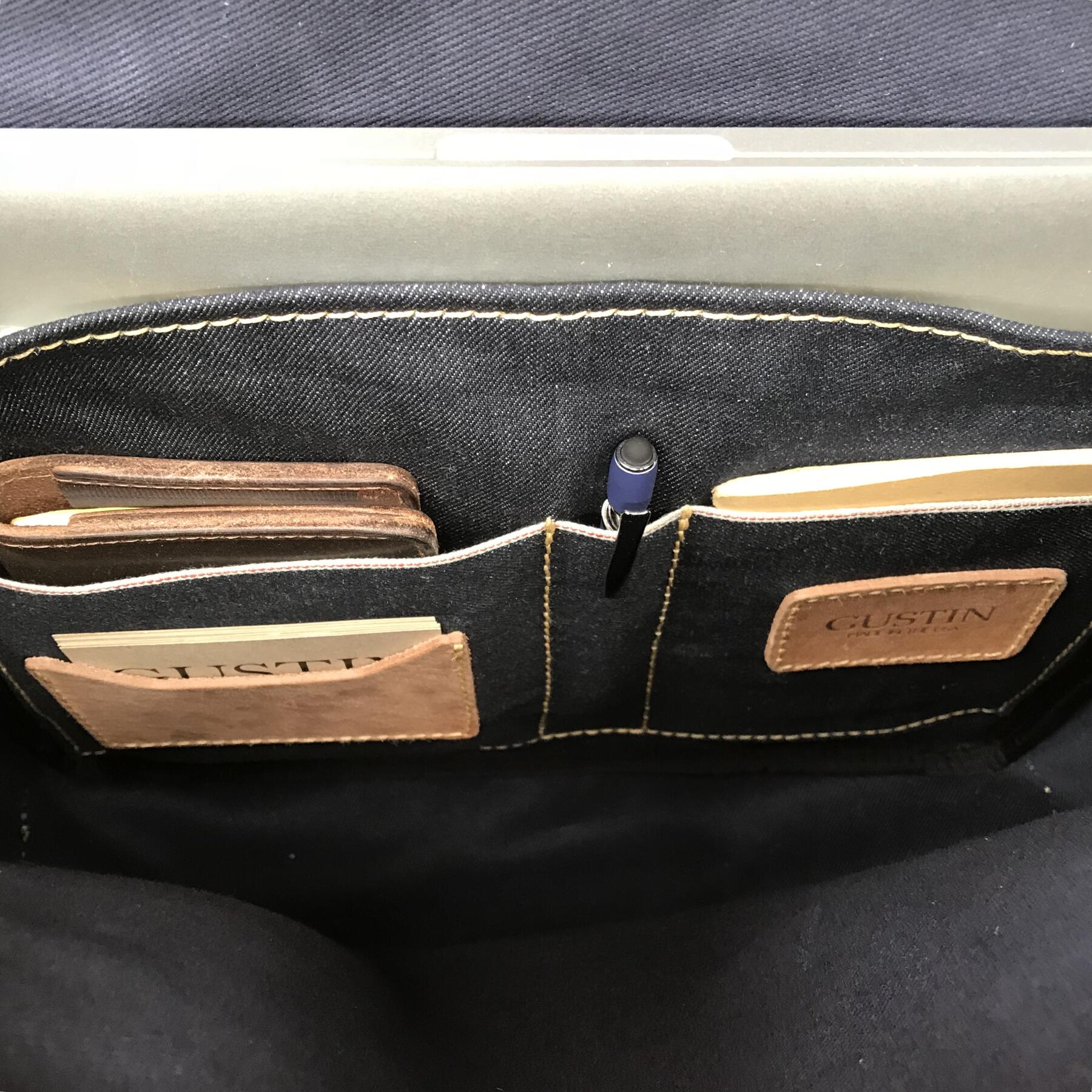 gustin the cone selvedge tote