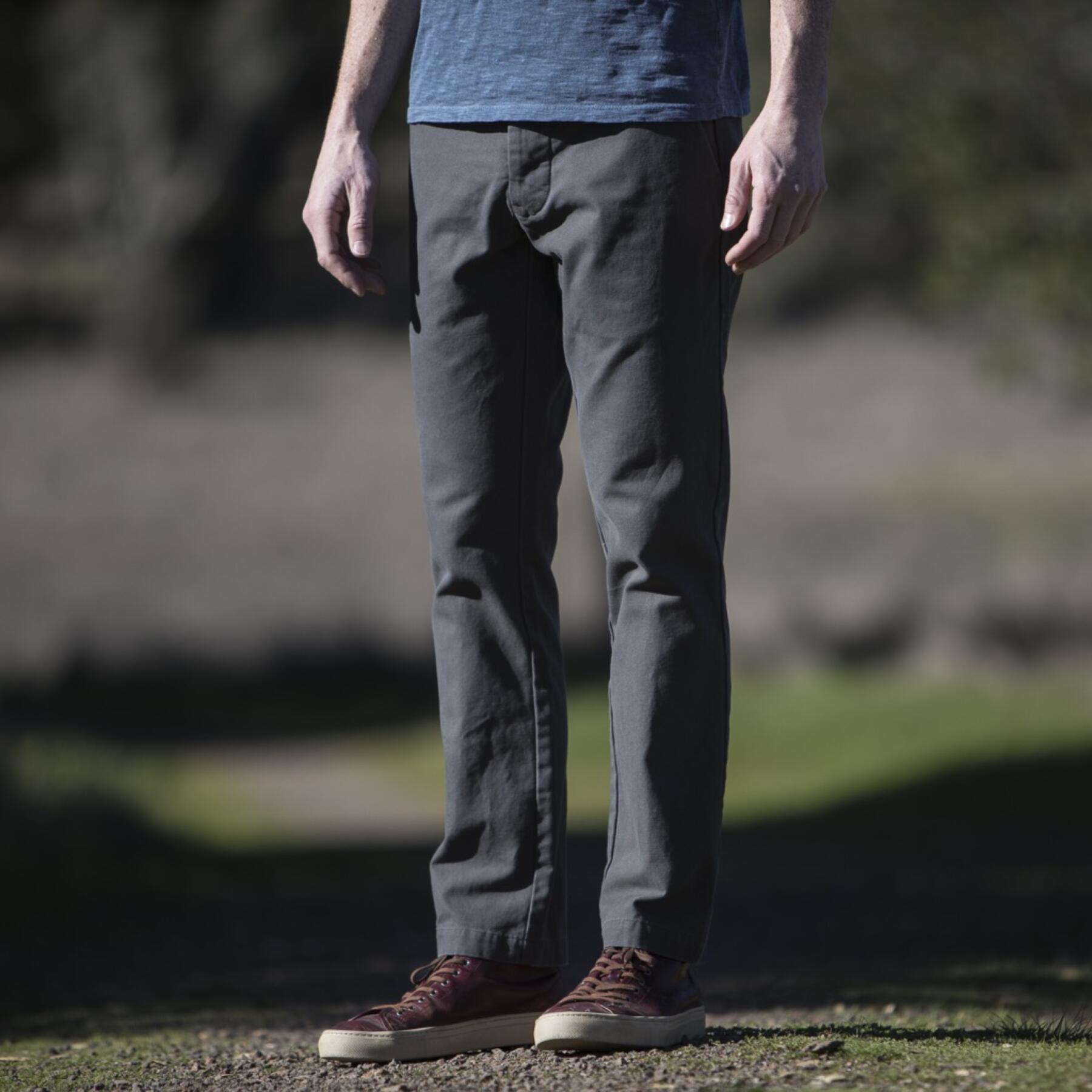 gustin #167 sanded canvas chinos - charcoal