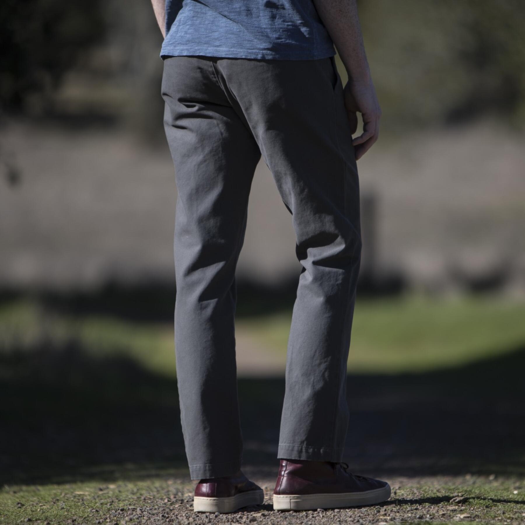 gustin #167 sanded canvas chinos - charcoal