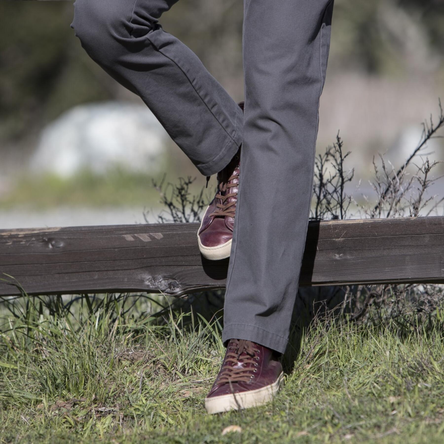 gustin #167 sanded canvas chinos - charcoal
