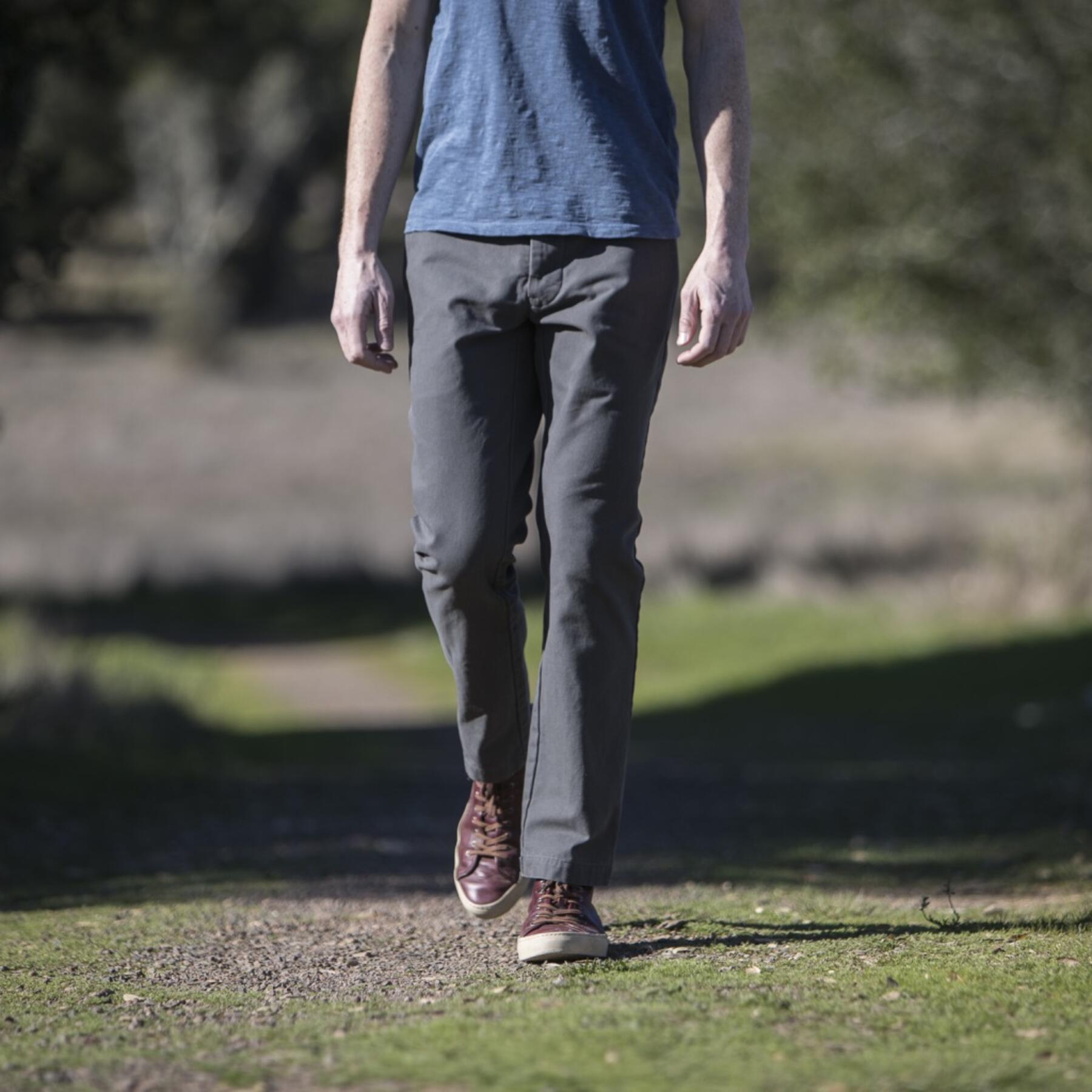 gustin #167 sanded canvas chinos - charcoal