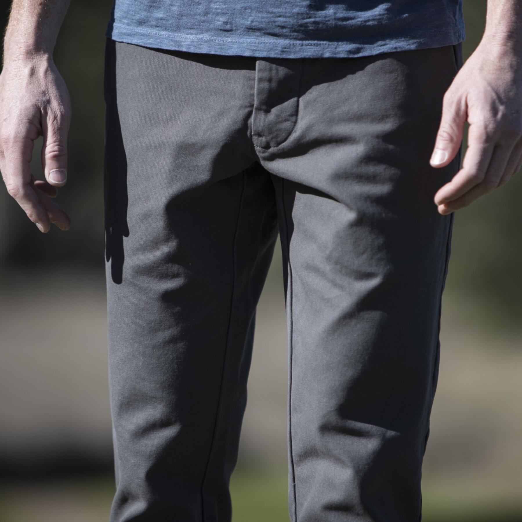 gustin #167 sanded canvas chinos - charcoal