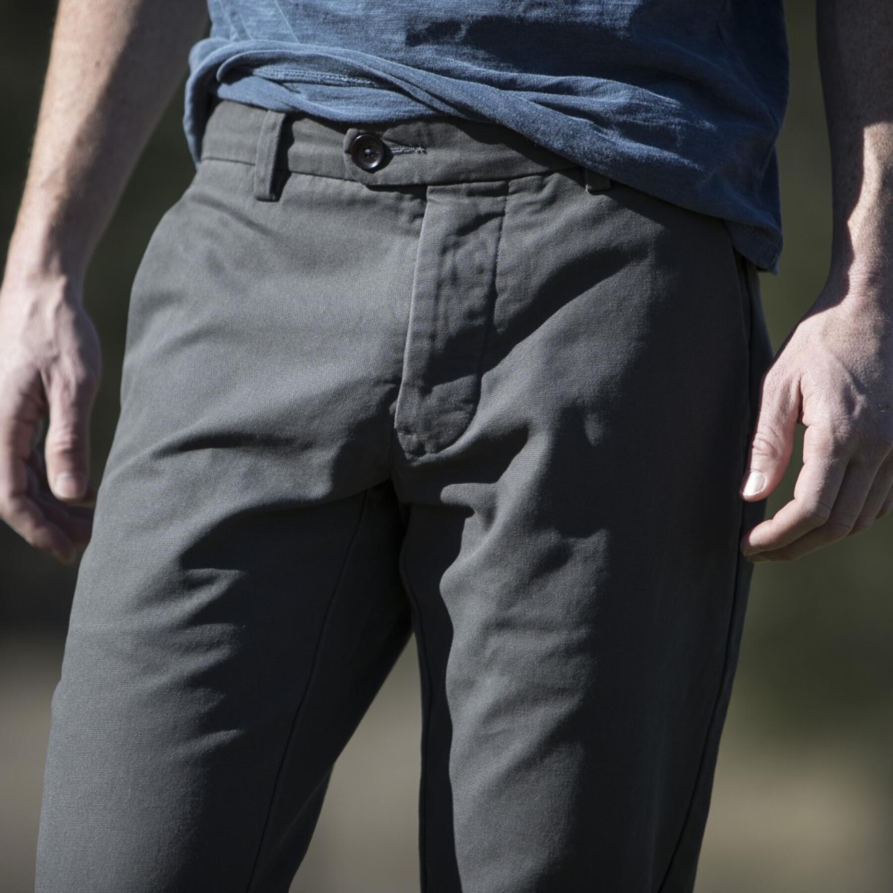 gustin #167 sanded canvas chinos - charcoal