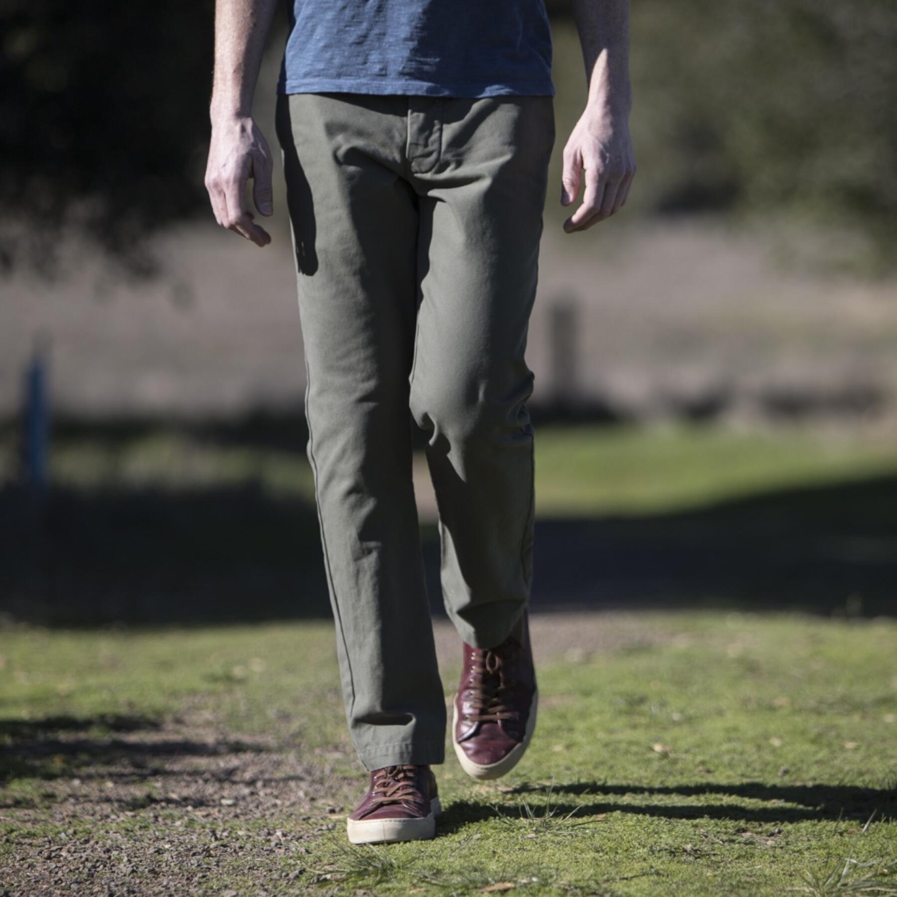 gustin #168 sanded canvas chinos - army green