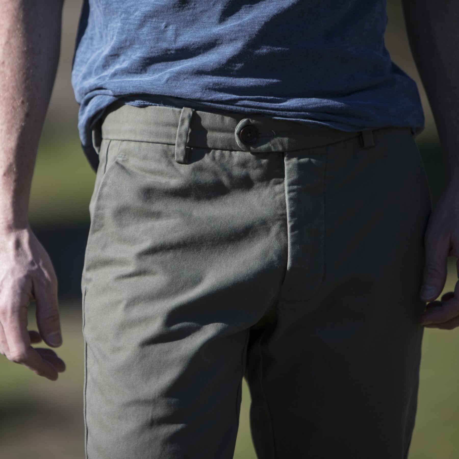 gustin #168 sanded canvas chinos - army green
