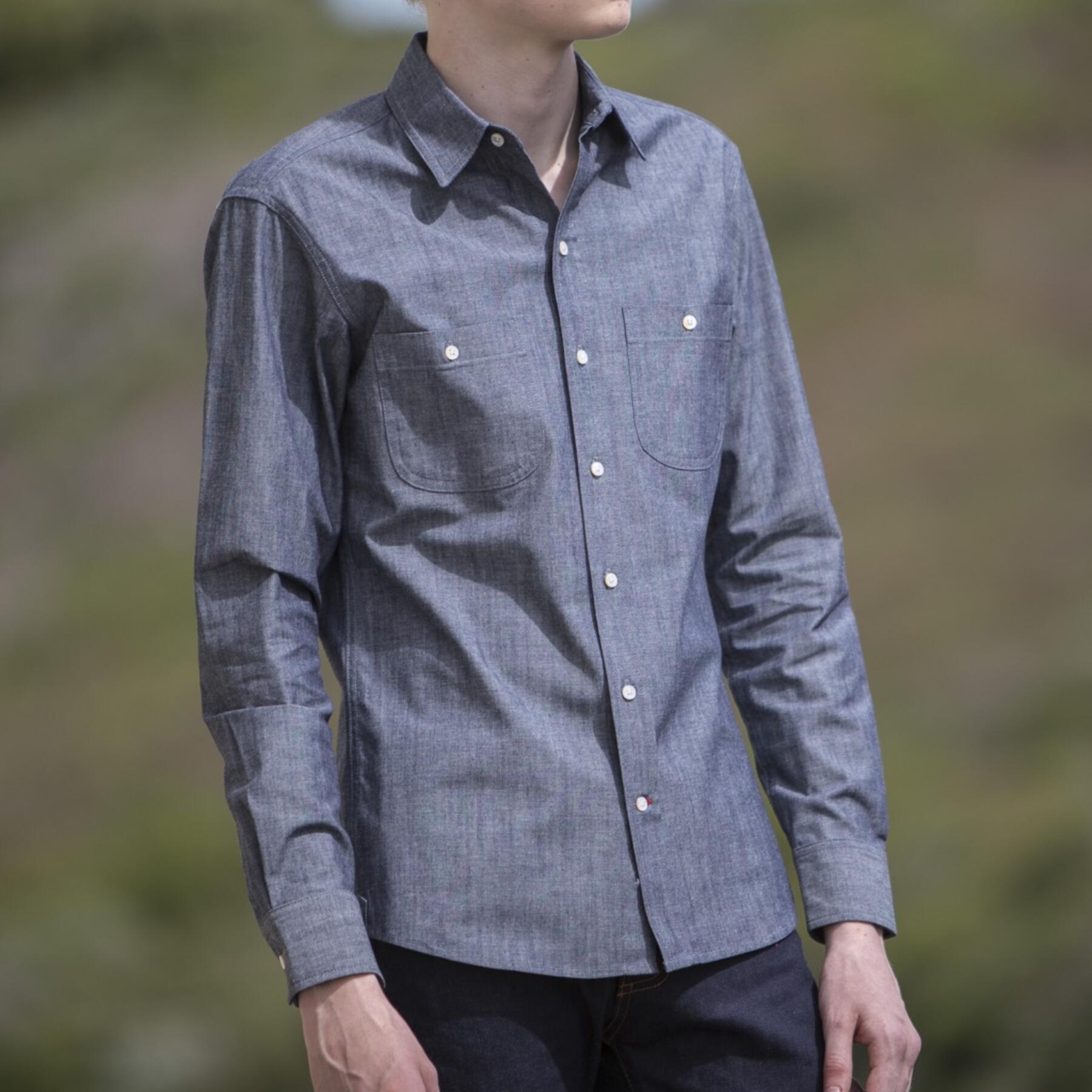 gustin #573 cone indigo chambray