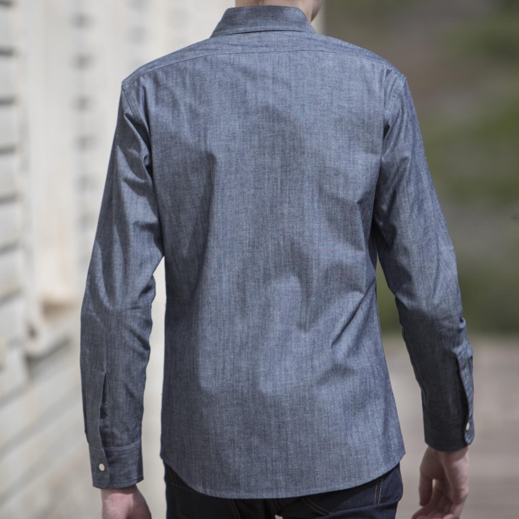 gustin #573 cone indigo chambray