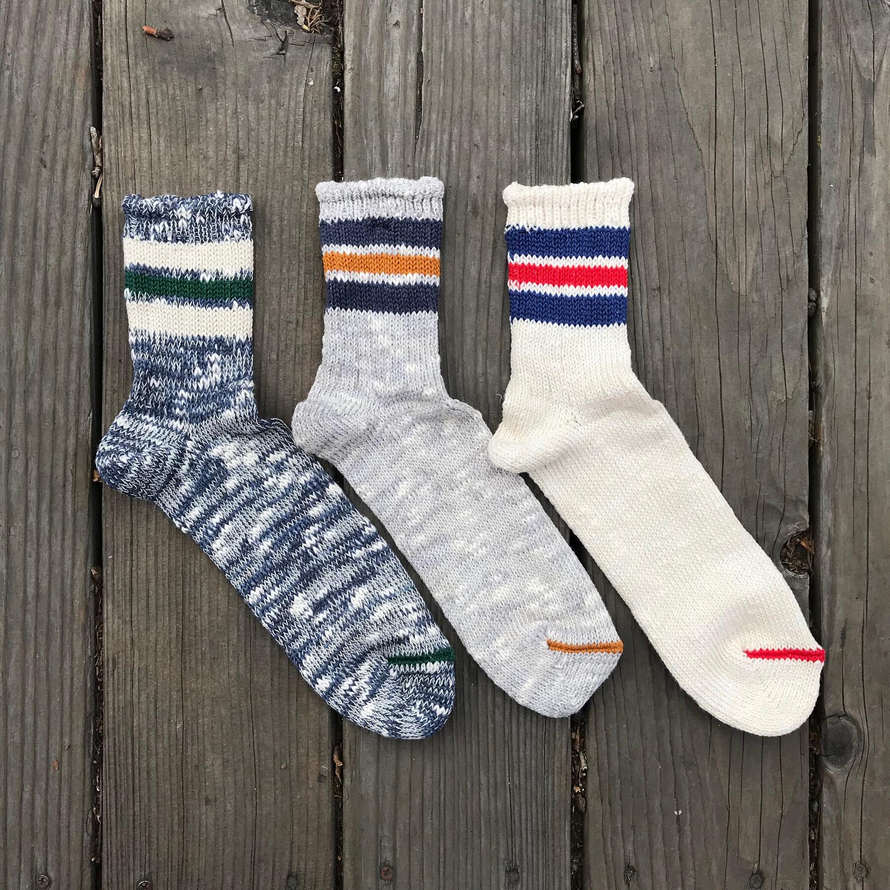 gustin japan vintage stripe sock 3pk