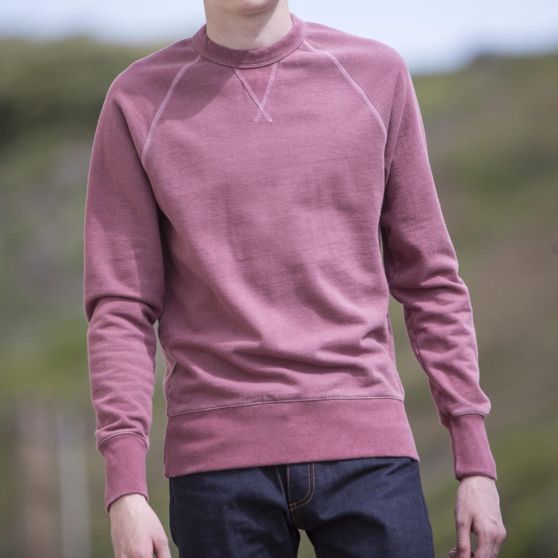 gustin vintage dye sweatshirt - red
