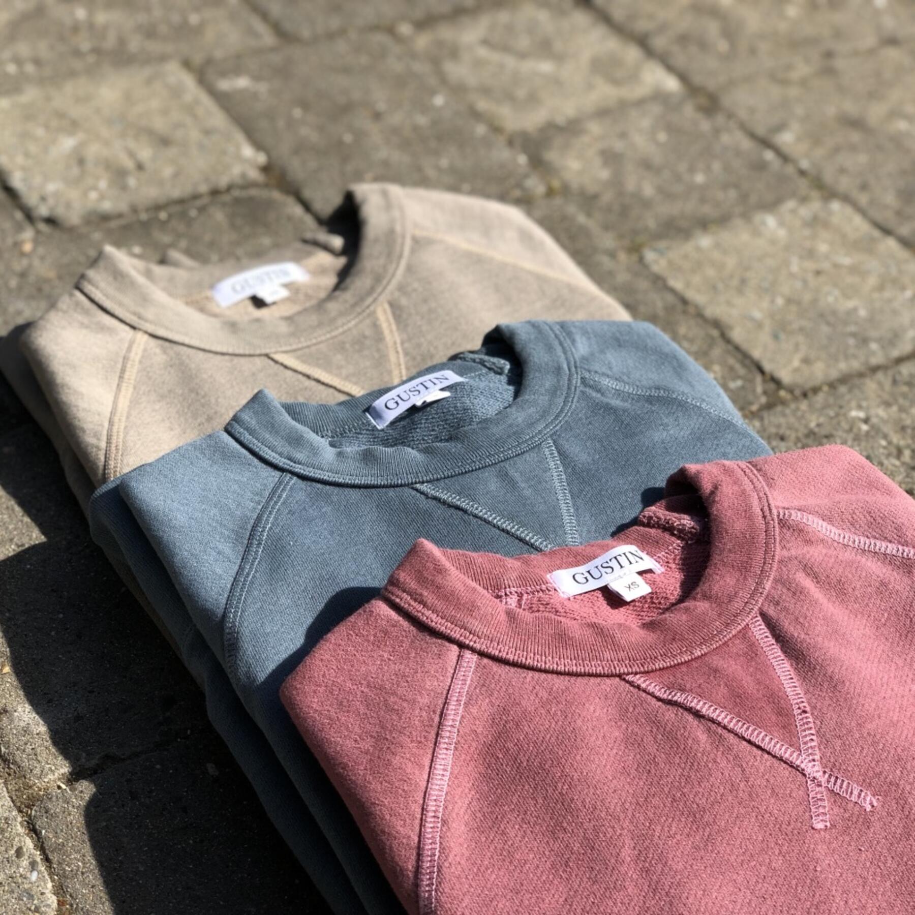 gustin vintage dye sweatshirt 3 pack