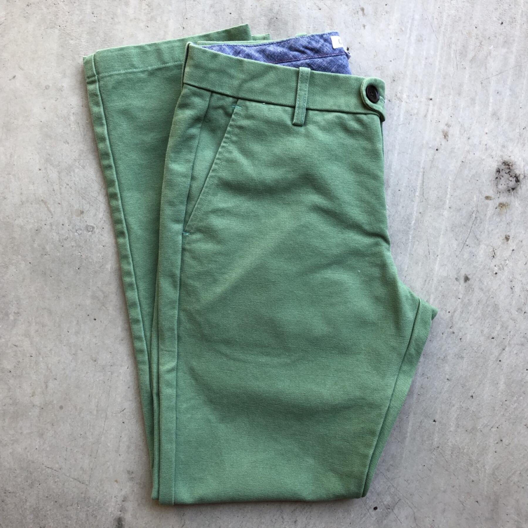 gustin #173 spring green canvas chinos