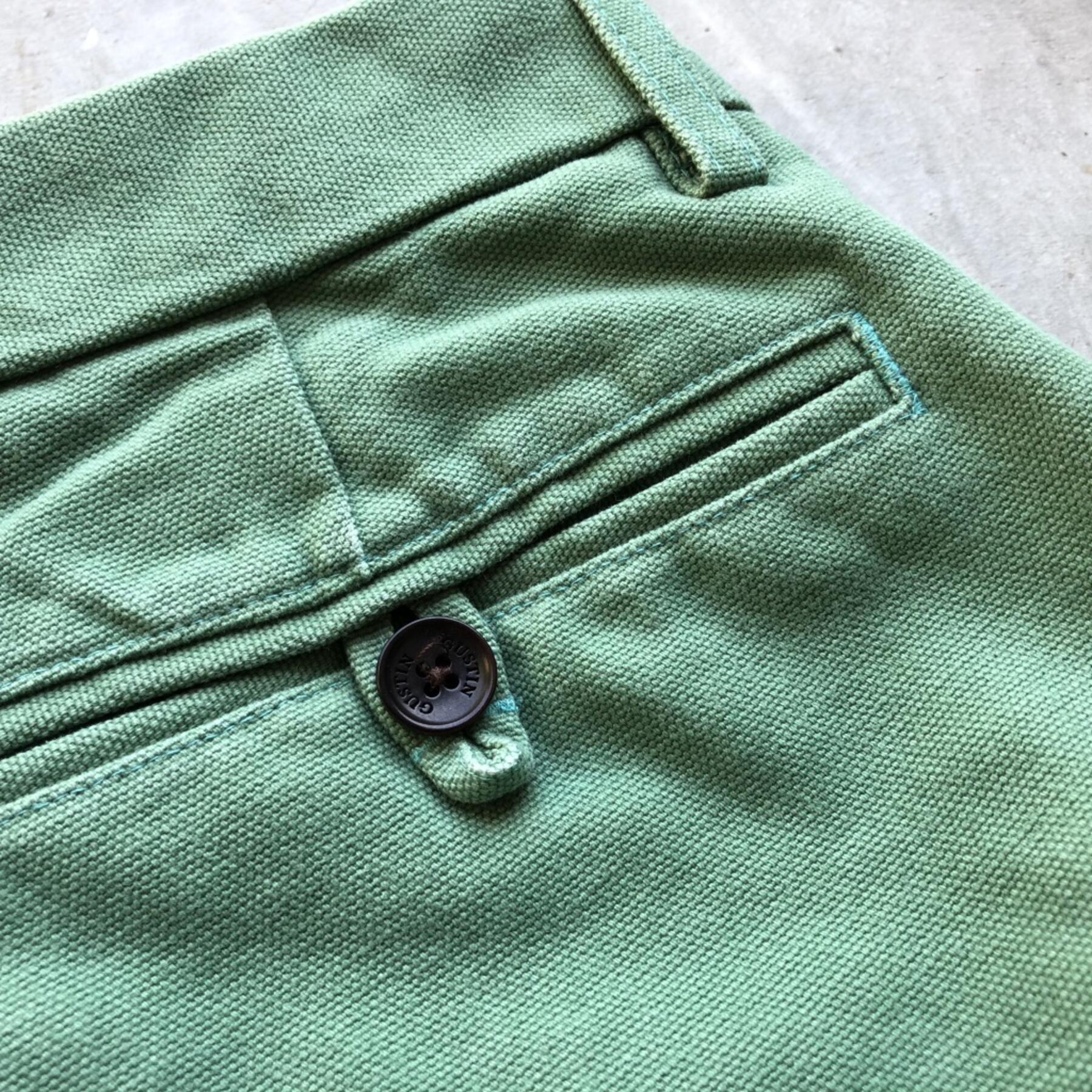 gustin #173 spring green canvas chinos