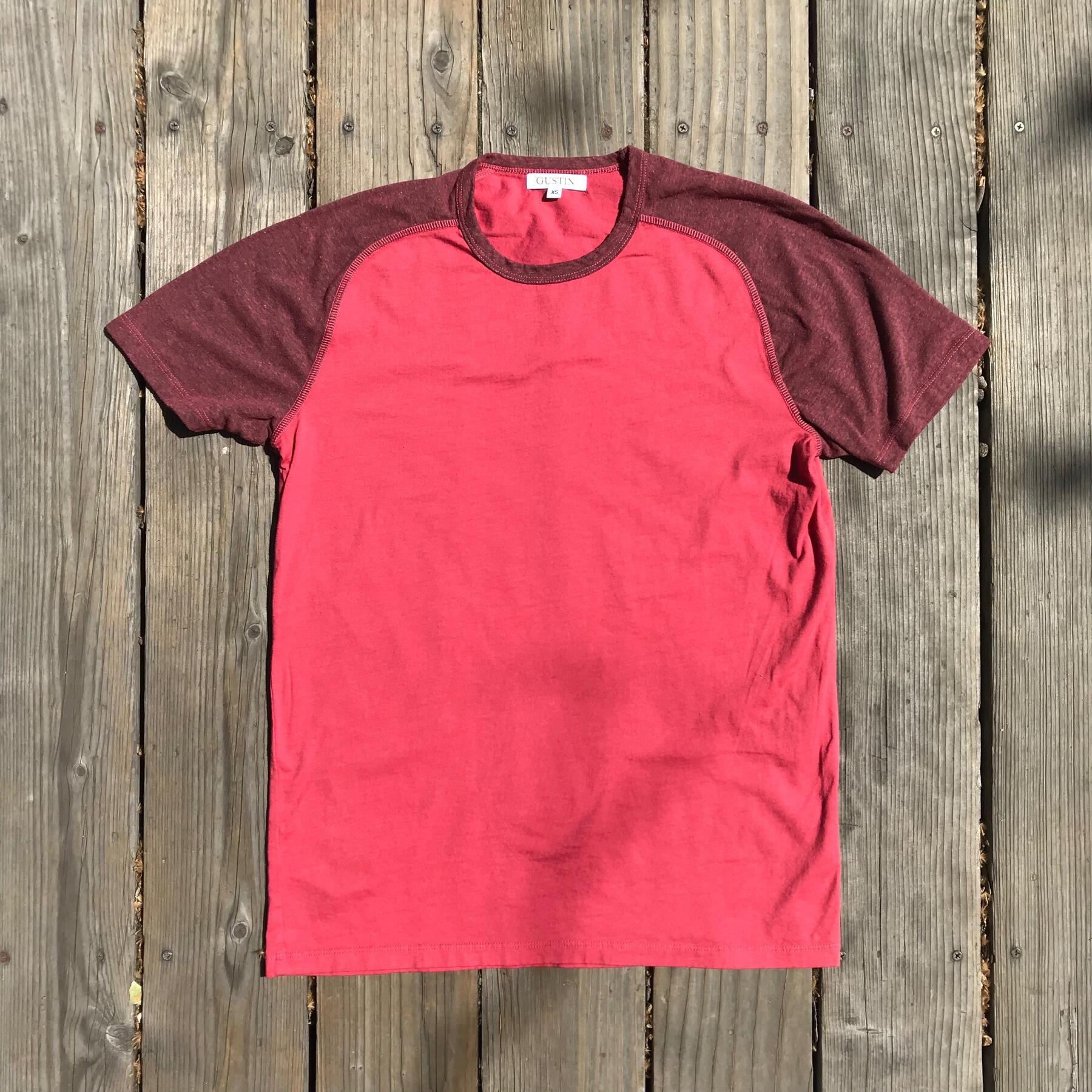 gustin raglan t-shirt 2pk (crimson, gold)