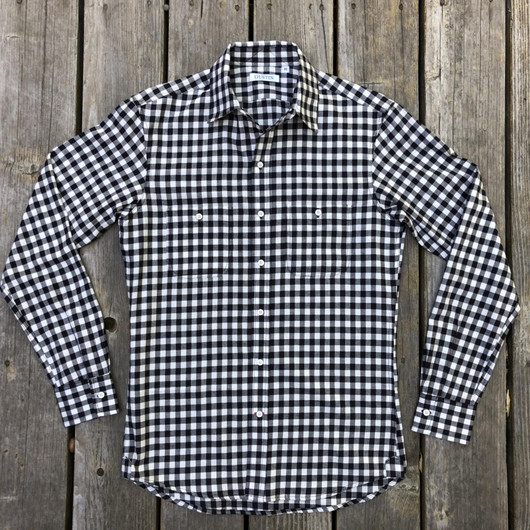 gustin #100 black check flannel