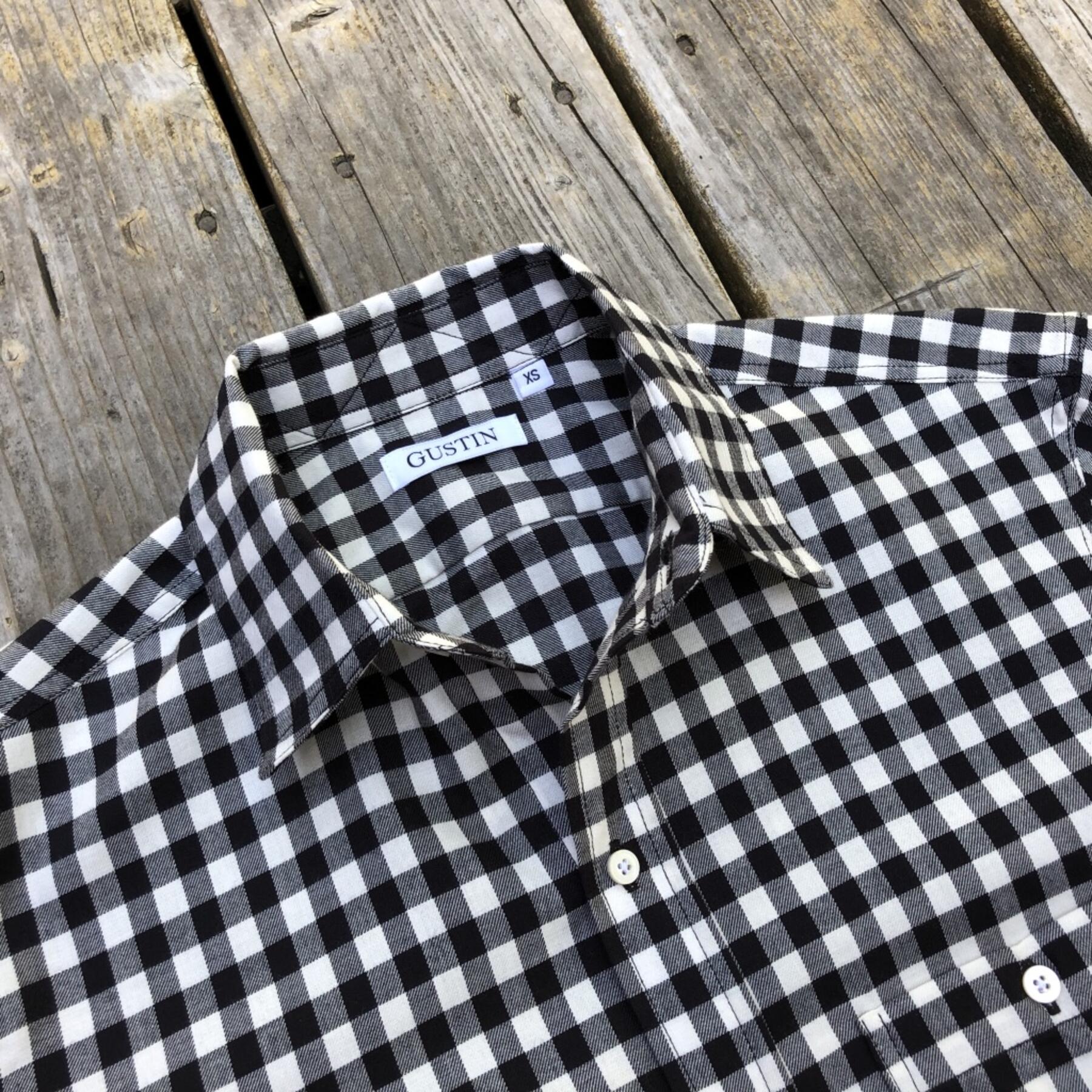 gustin #100 black check flannel