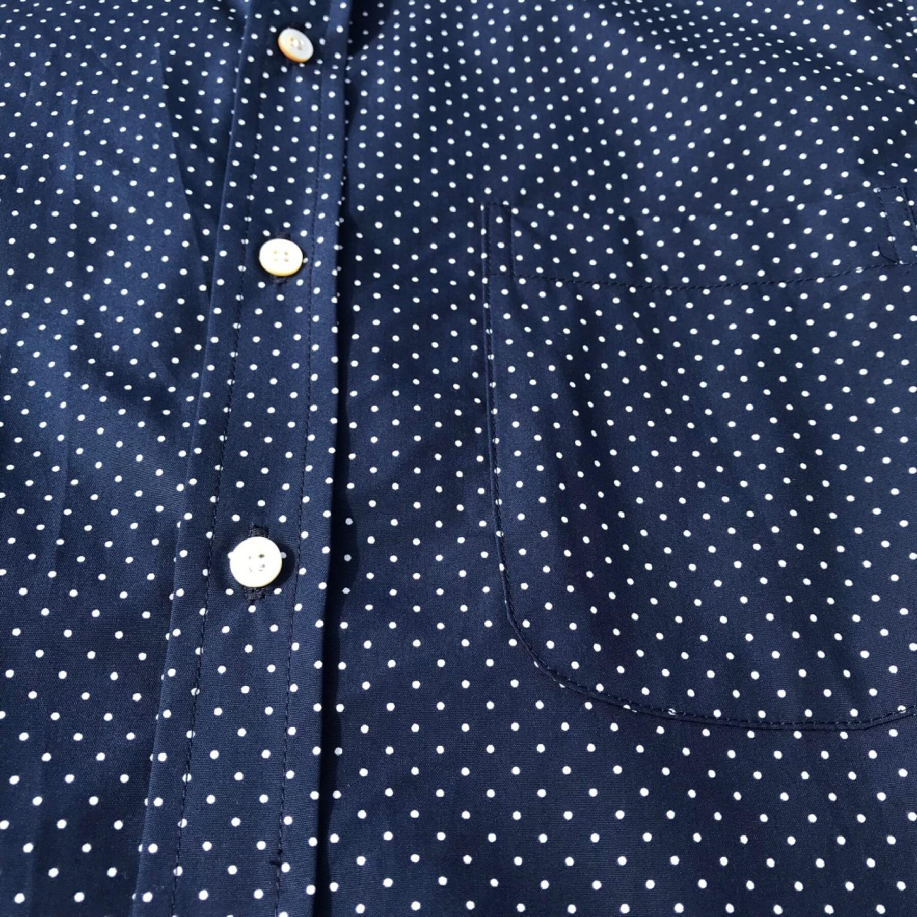 gustin #448 navy polka dot poplin