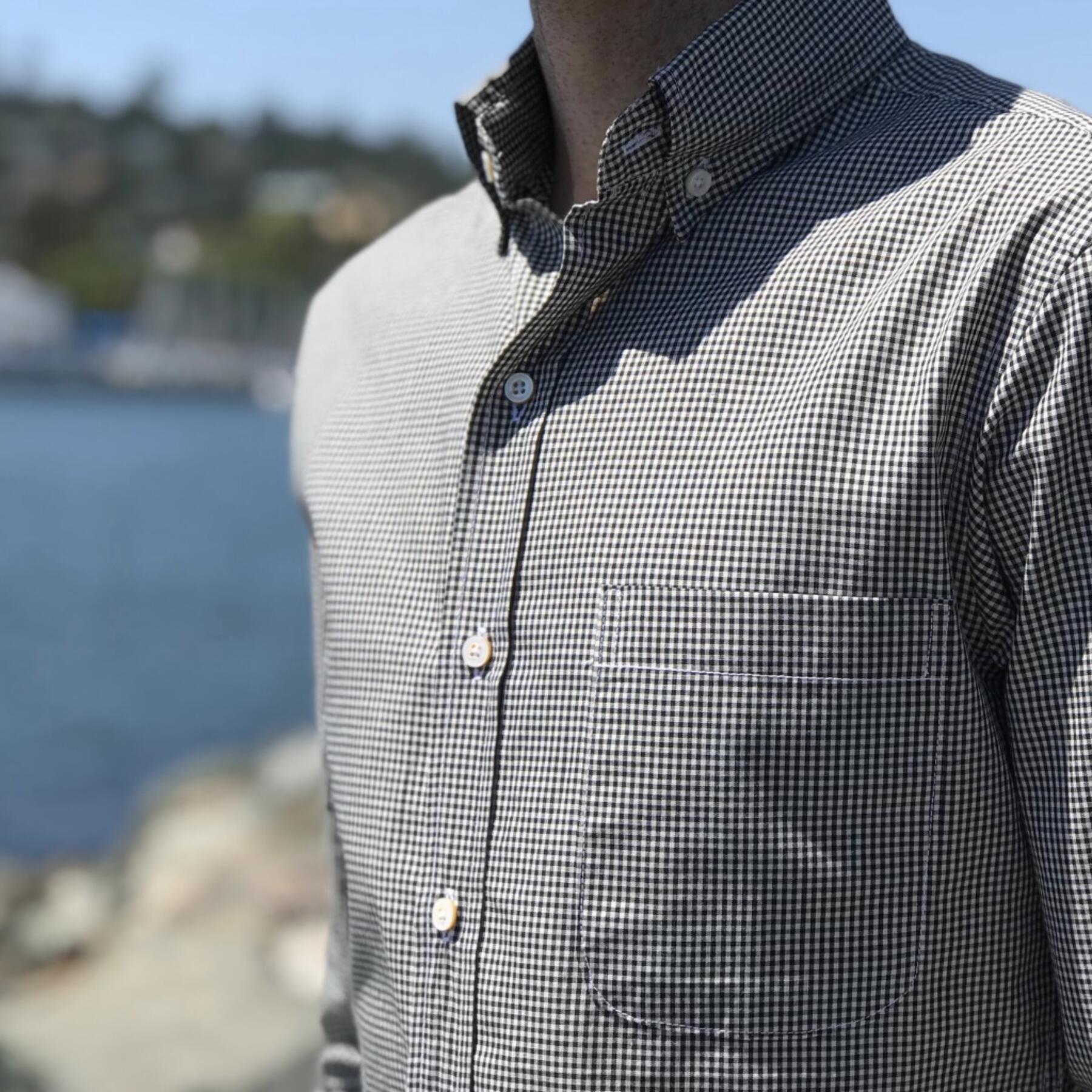 gustin black cream baby gingham