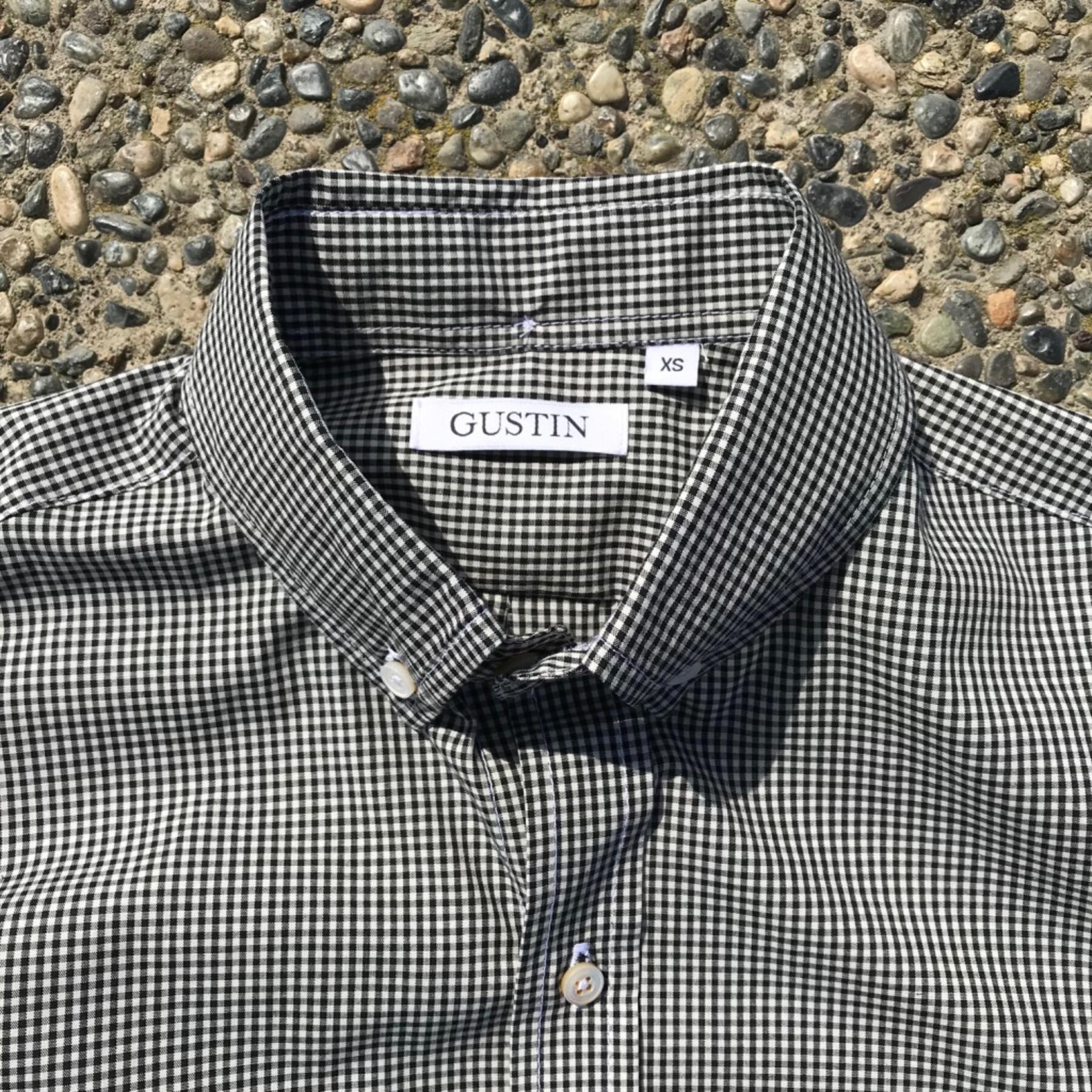 gustin black cream baby gingham