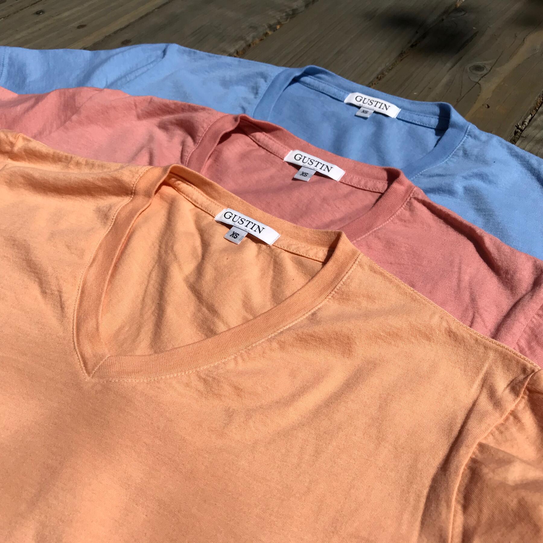 gustin usa v-neck 3pk (peach, blush, sky blue)