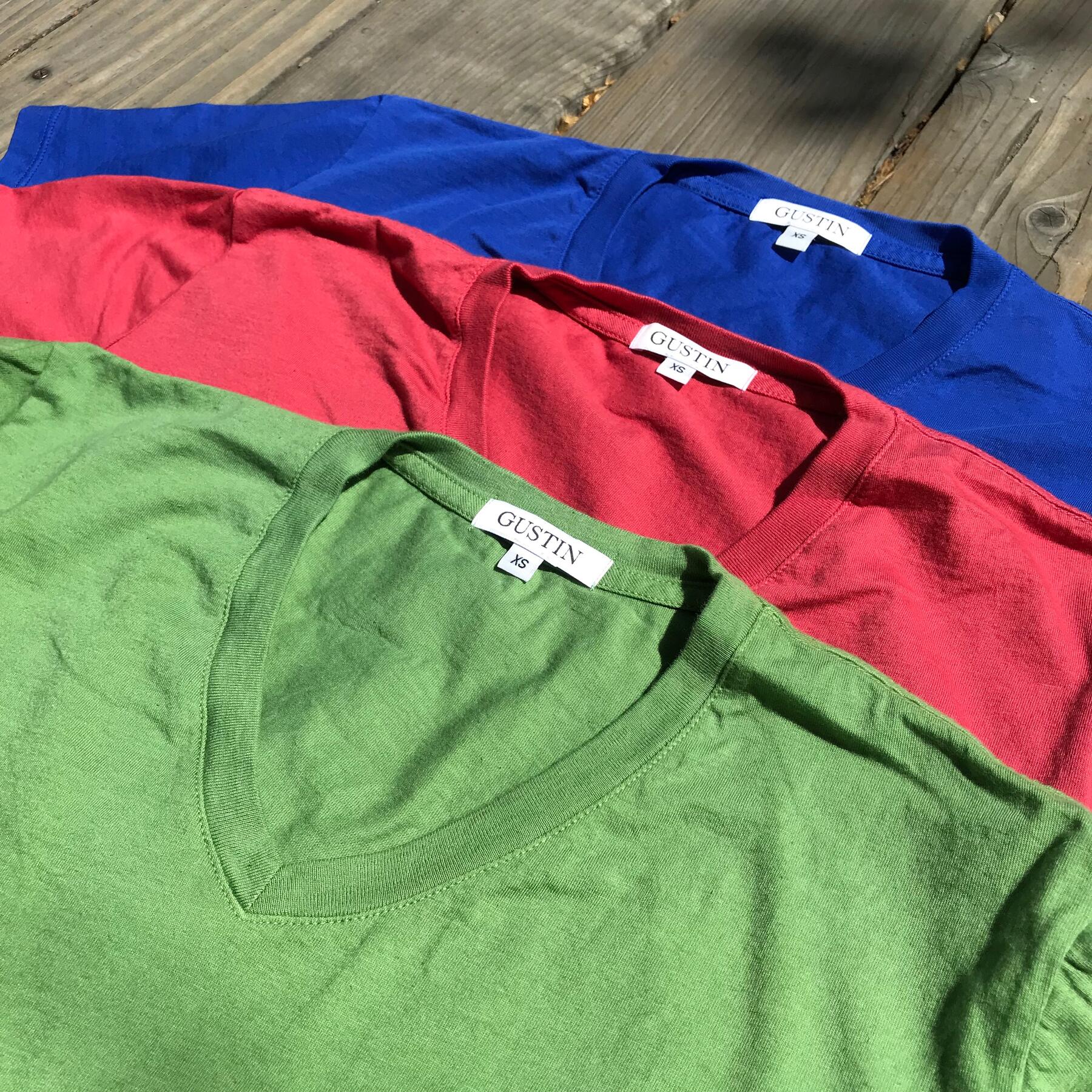 gustin usa v-neck 3pk (royal blue, crimson, fern green)