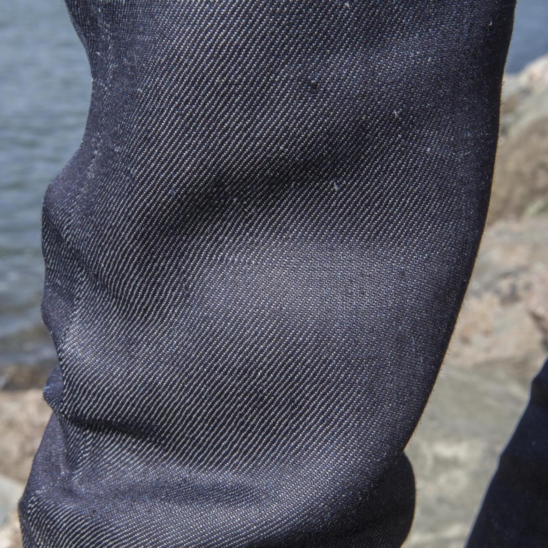 gustin #386 pure linen indigo selvedge