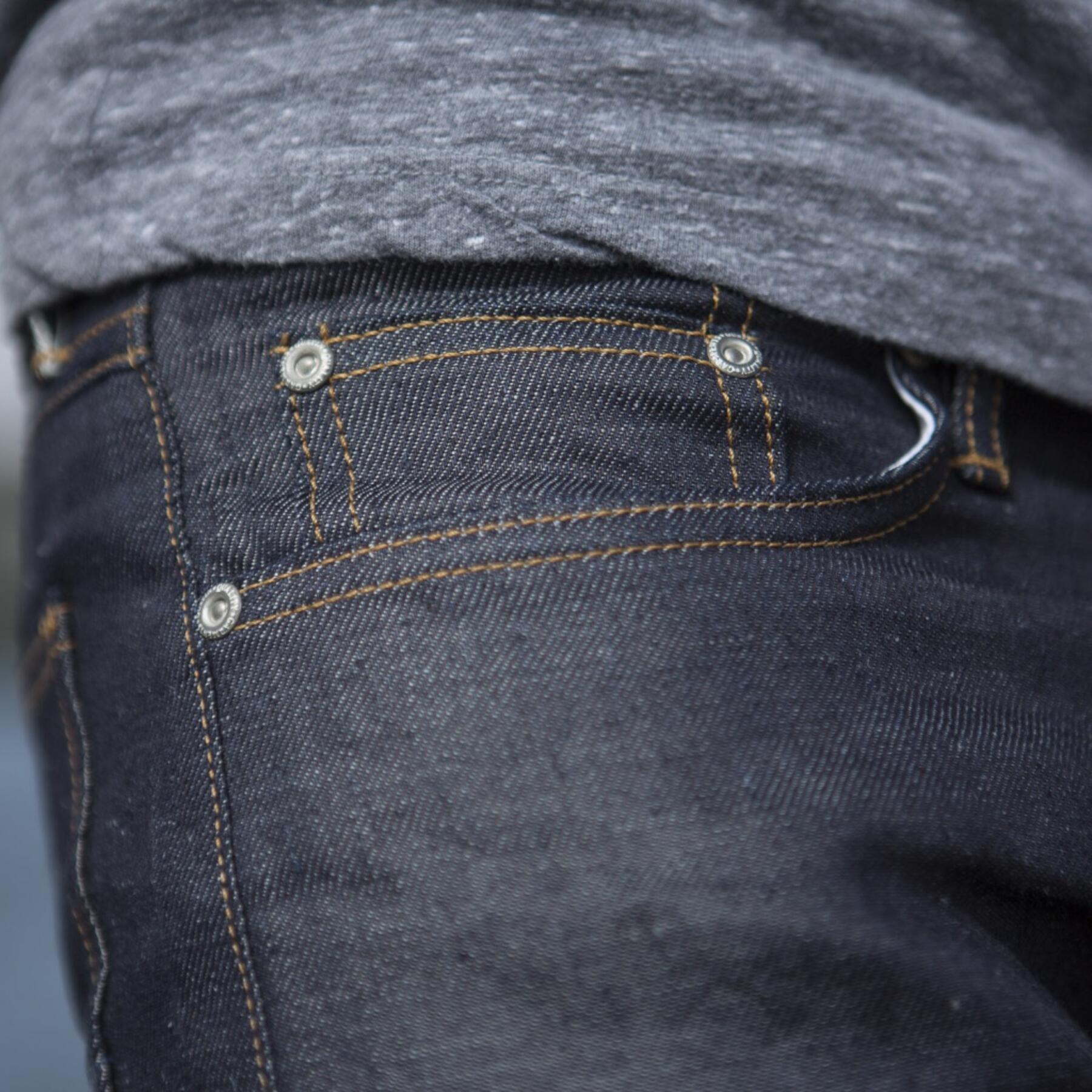 gustin #386 pure linen indigo selvedge