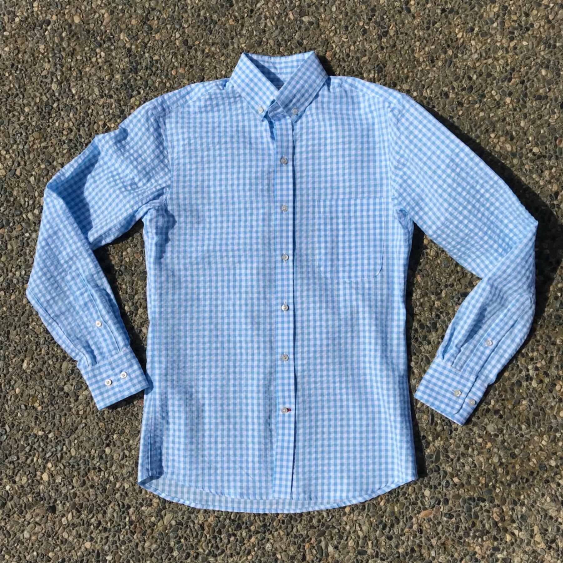 gustin #49 babyblue seersucker gingham