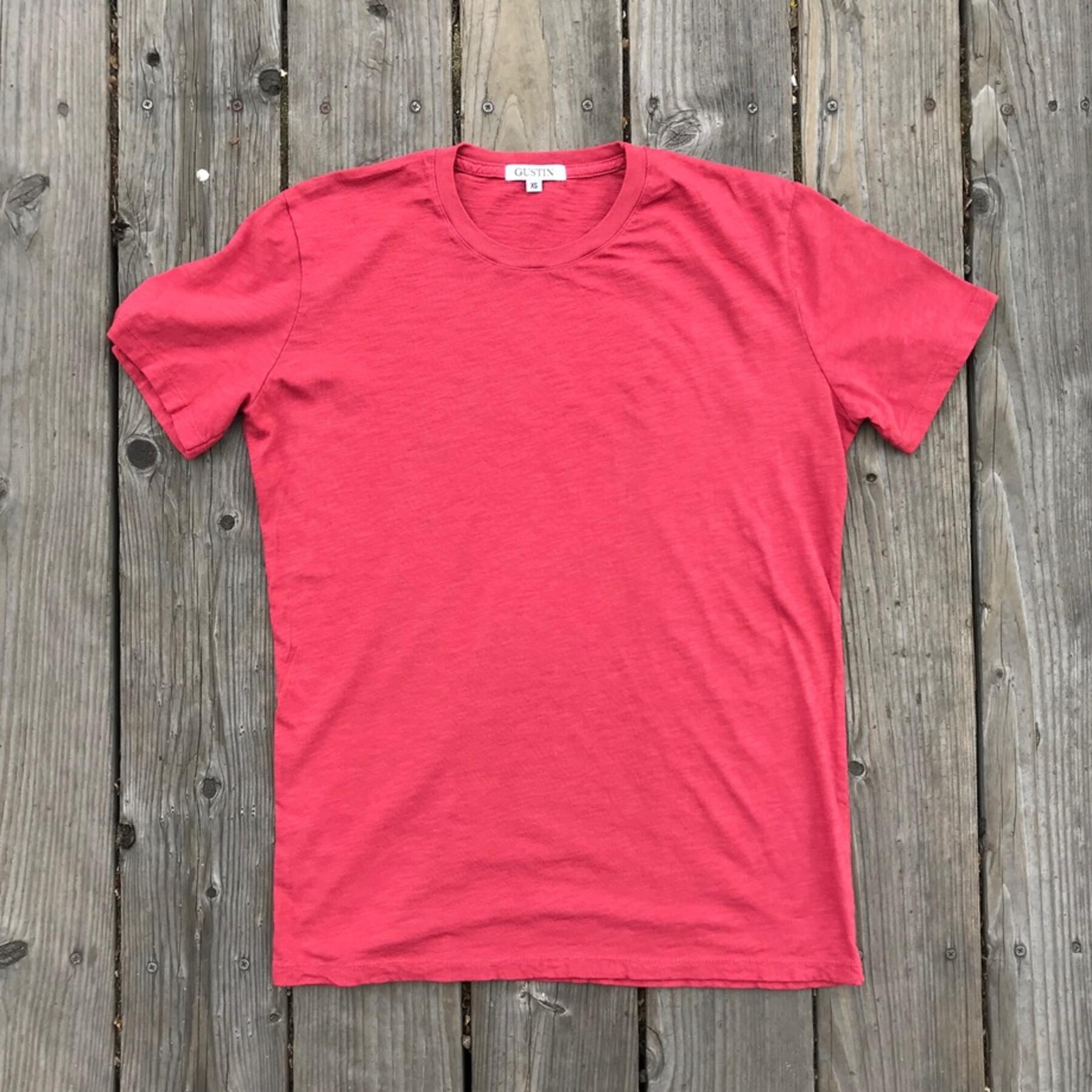 gustin slub cotton t-shirt - red 2pk