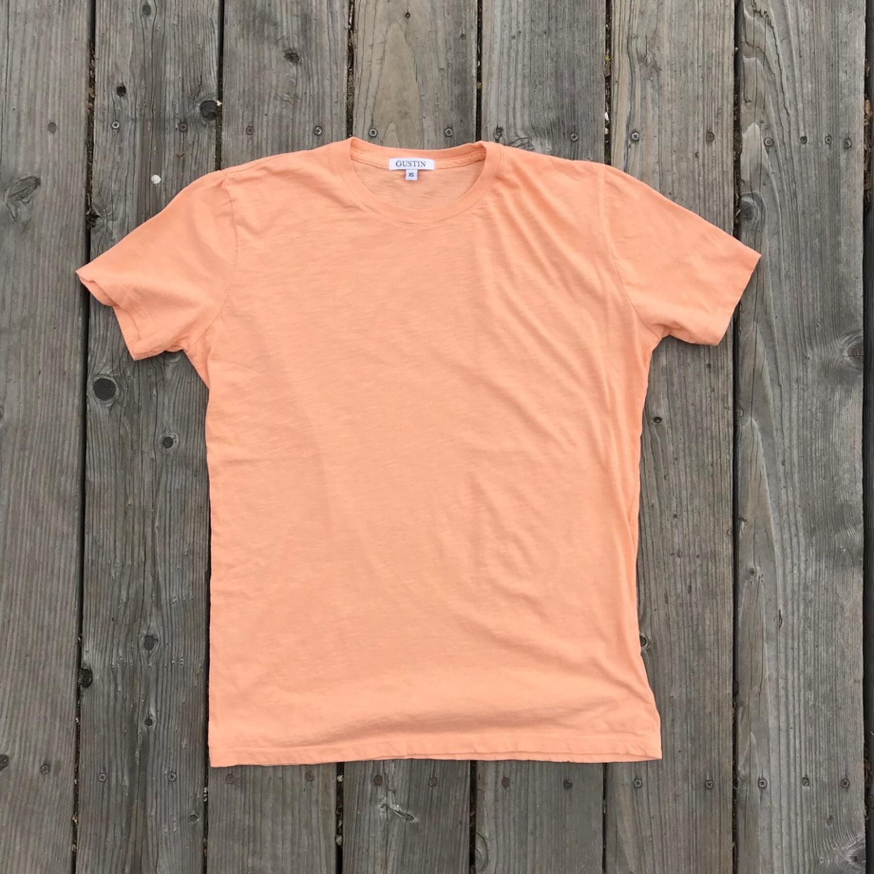 gustin slub cotton t-shirt - orange 2pk