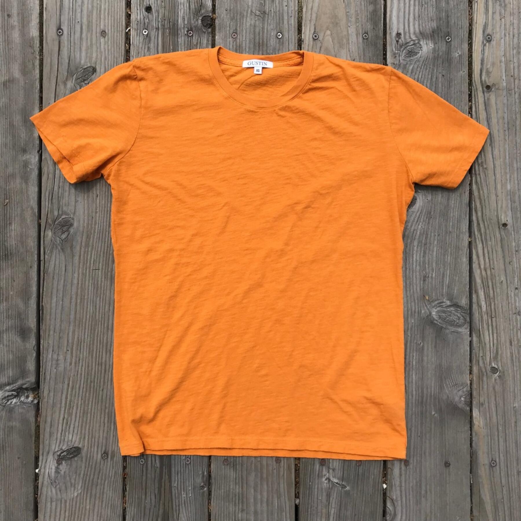 gustin slub cotton t-shirt - orange 2pk