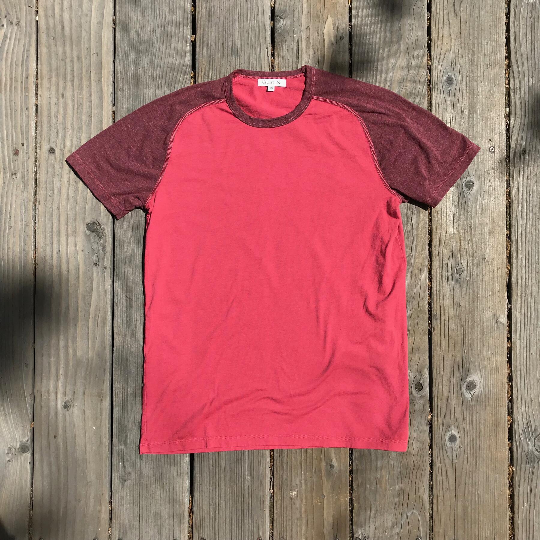 gustin raglan t-shirt 2pk (crimson, fern green)