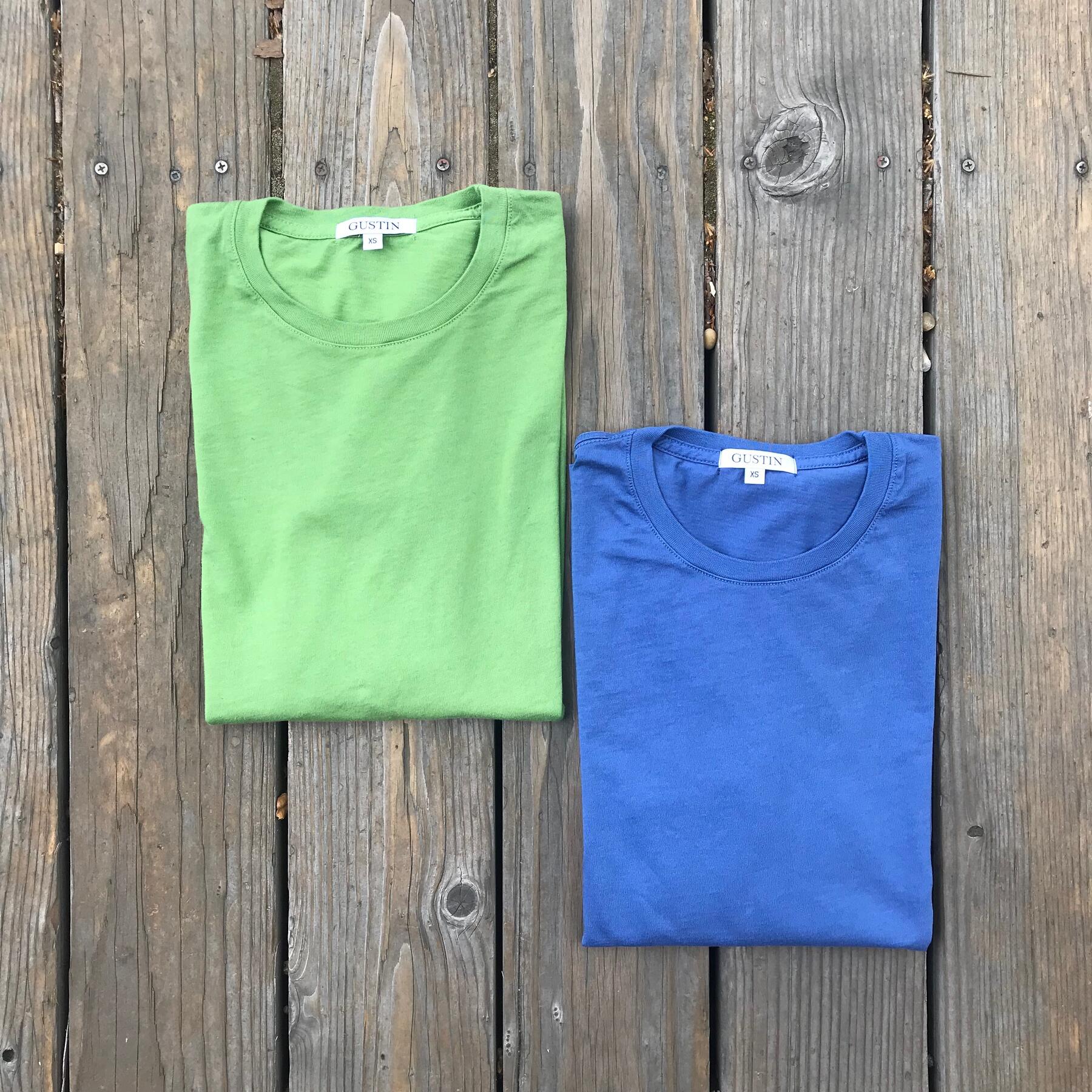 gustin usa long sleeve t-shirt 2pk - fern green, faded blue