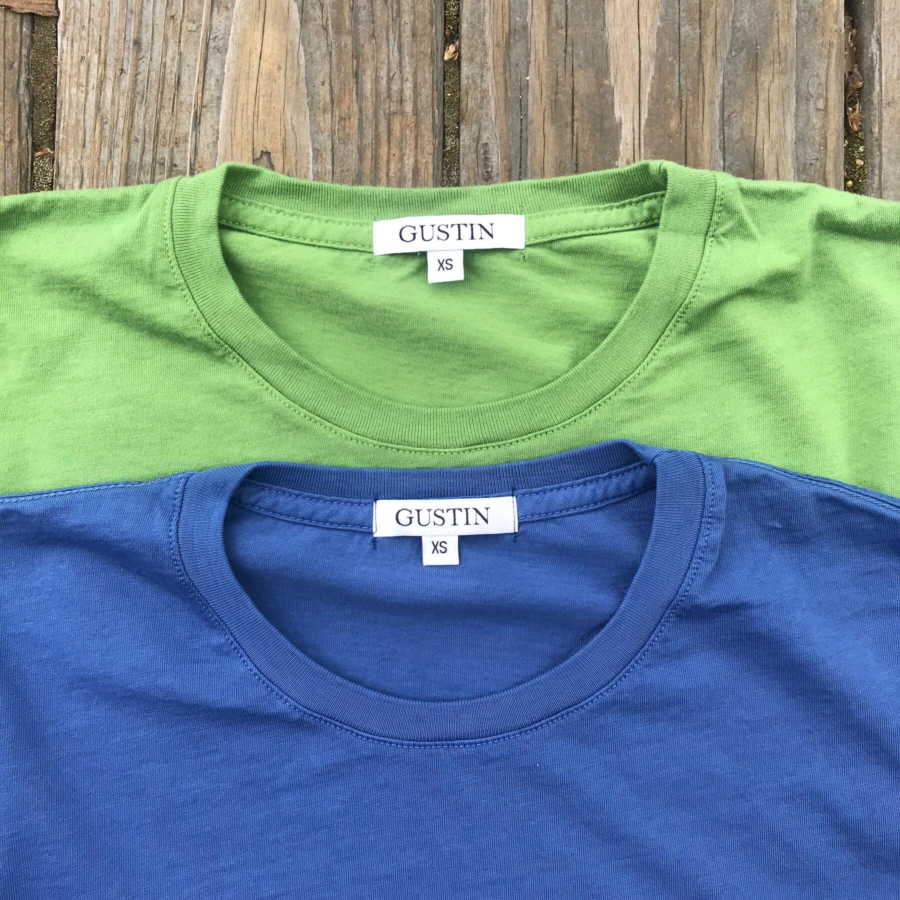 gustin usa long sleeve t-shirt 2pk - fern green, faded blue