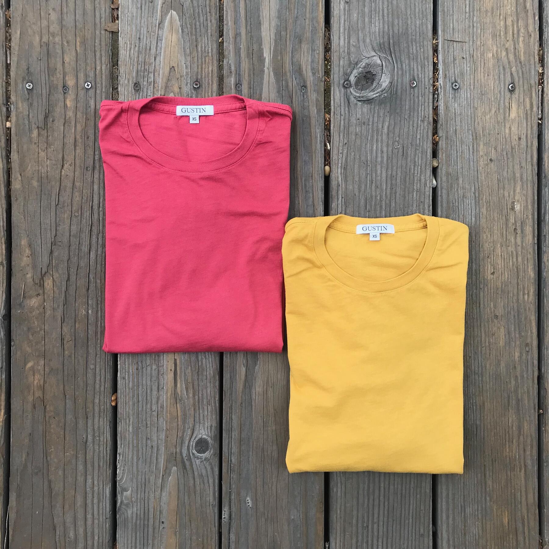 gustin usa long sleeve t-shirt 2pk - crimson, gold