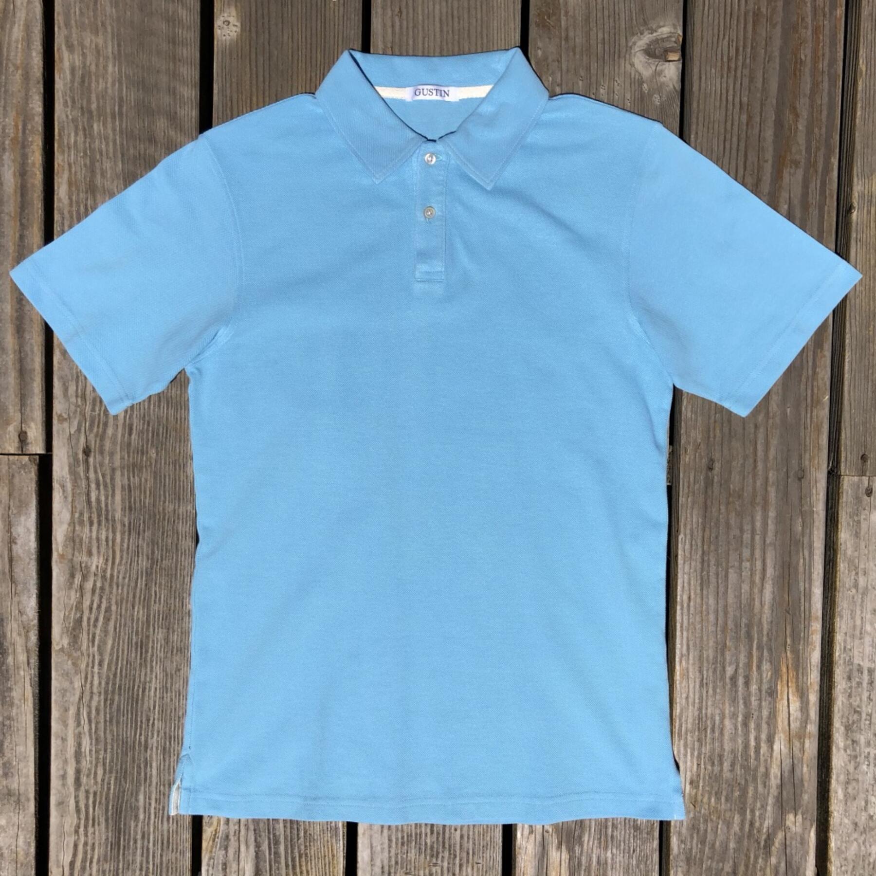 gustin japan pique polo electric sky