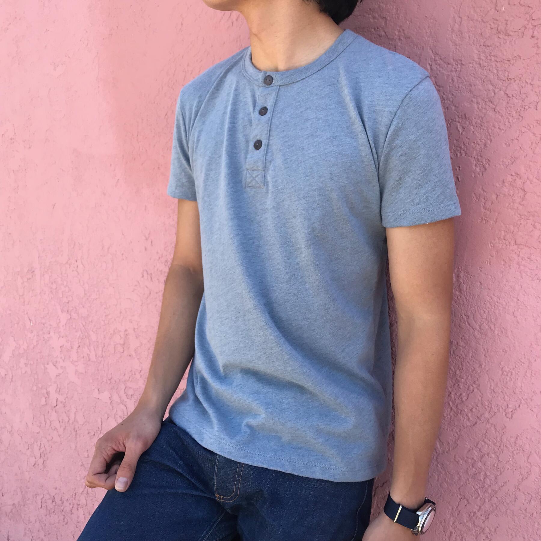 gustin heather short sleeve henley 3pk
