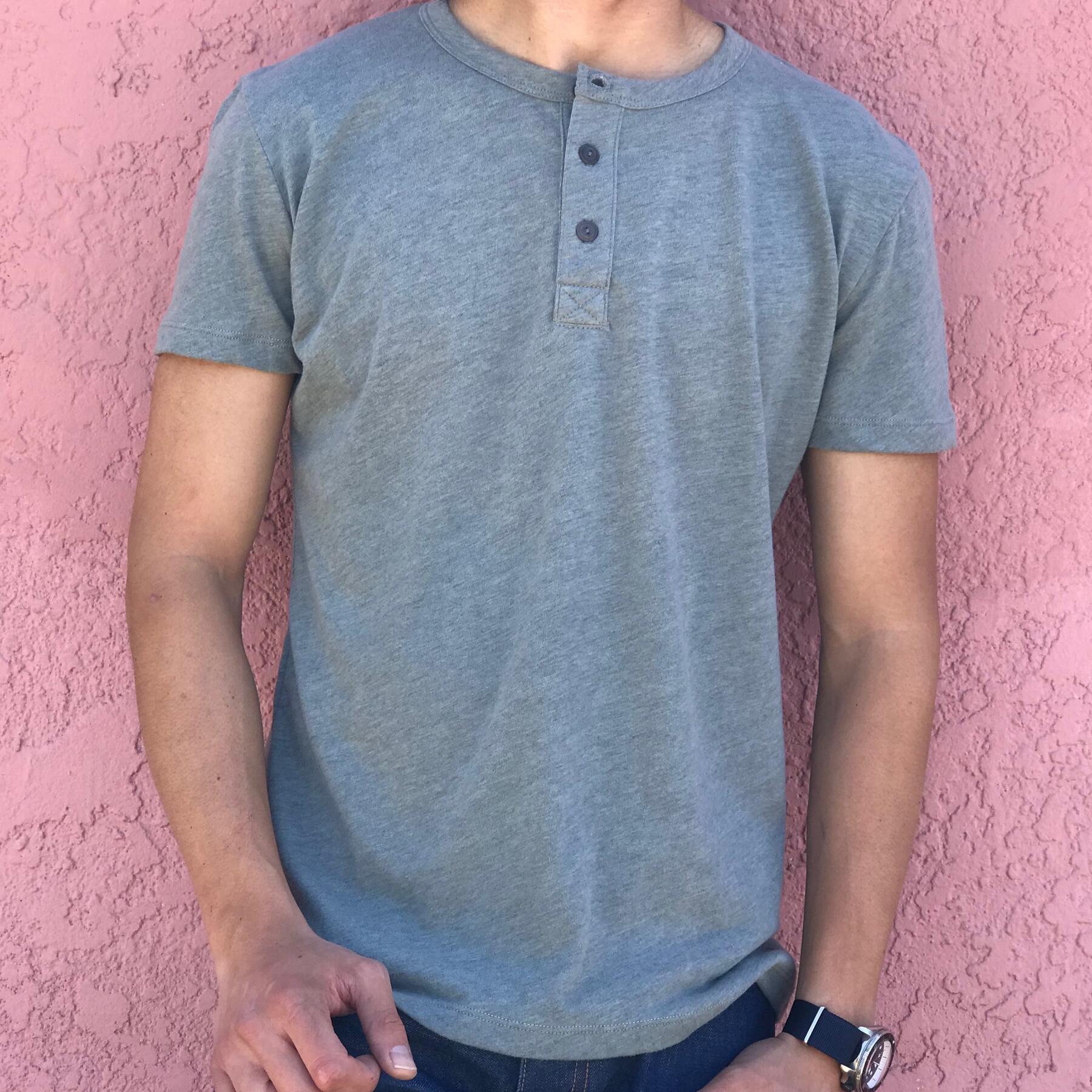 gustin heather short sleeve henley 3pk