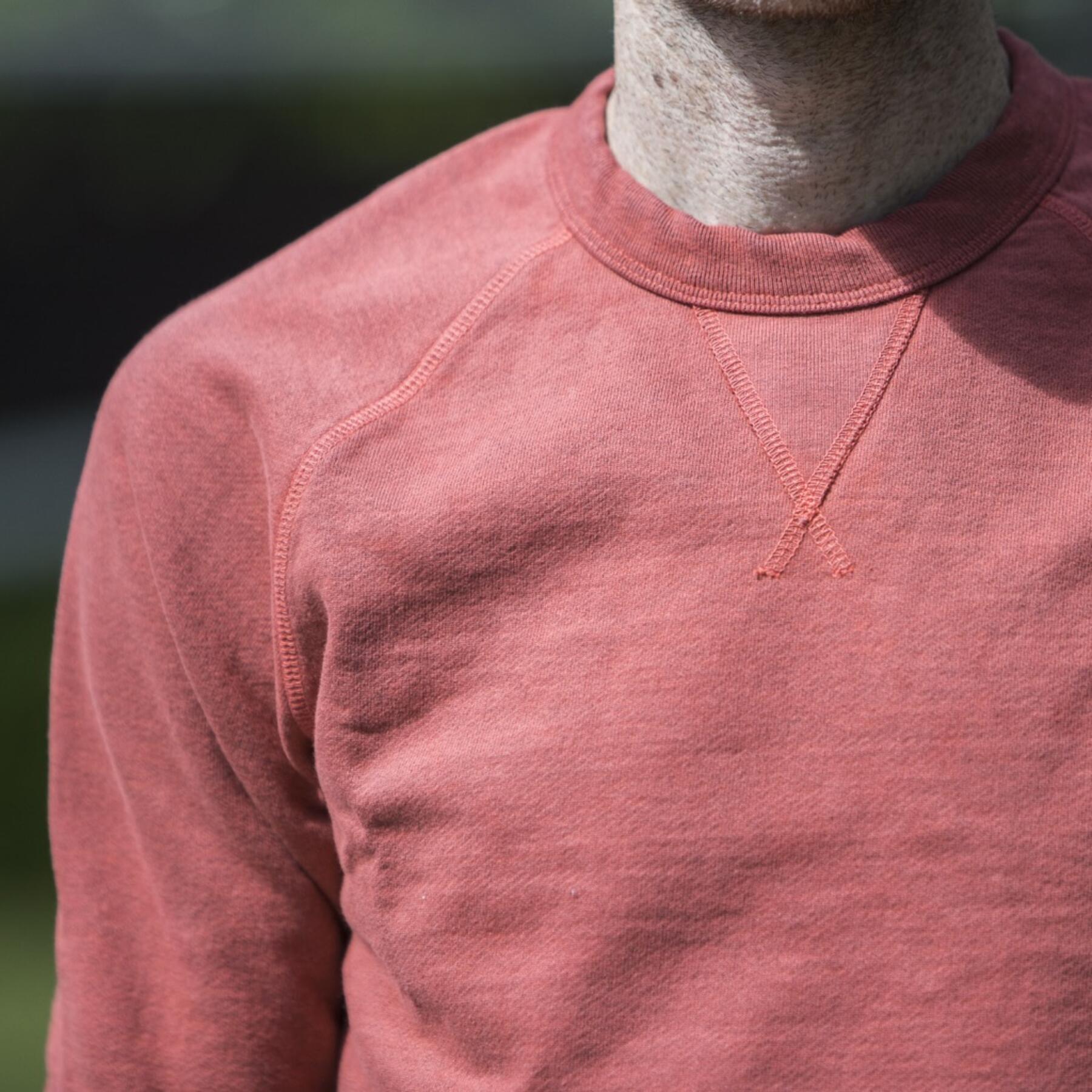 gustin faded red sweatshirt
