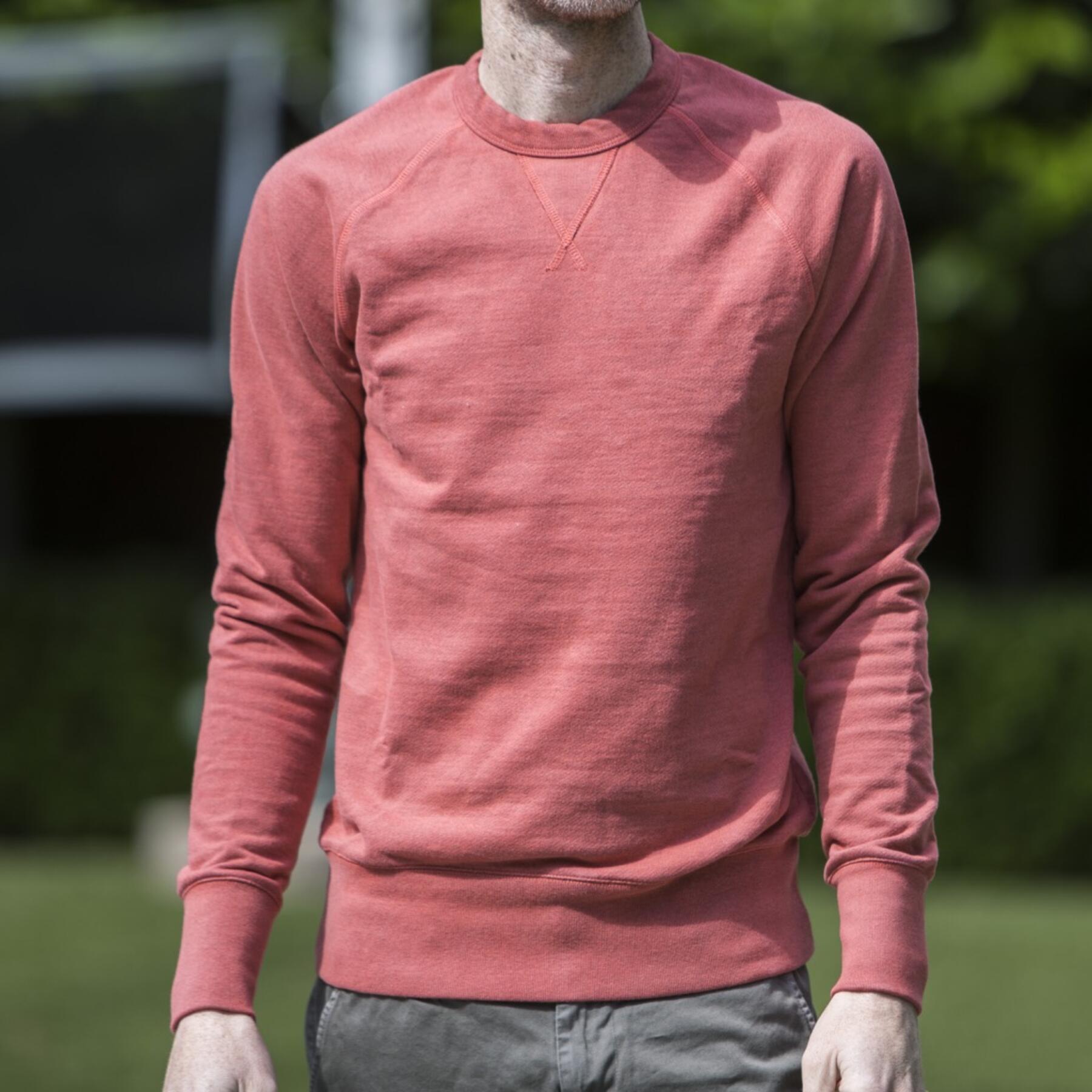 gustin faded red sweatshirt