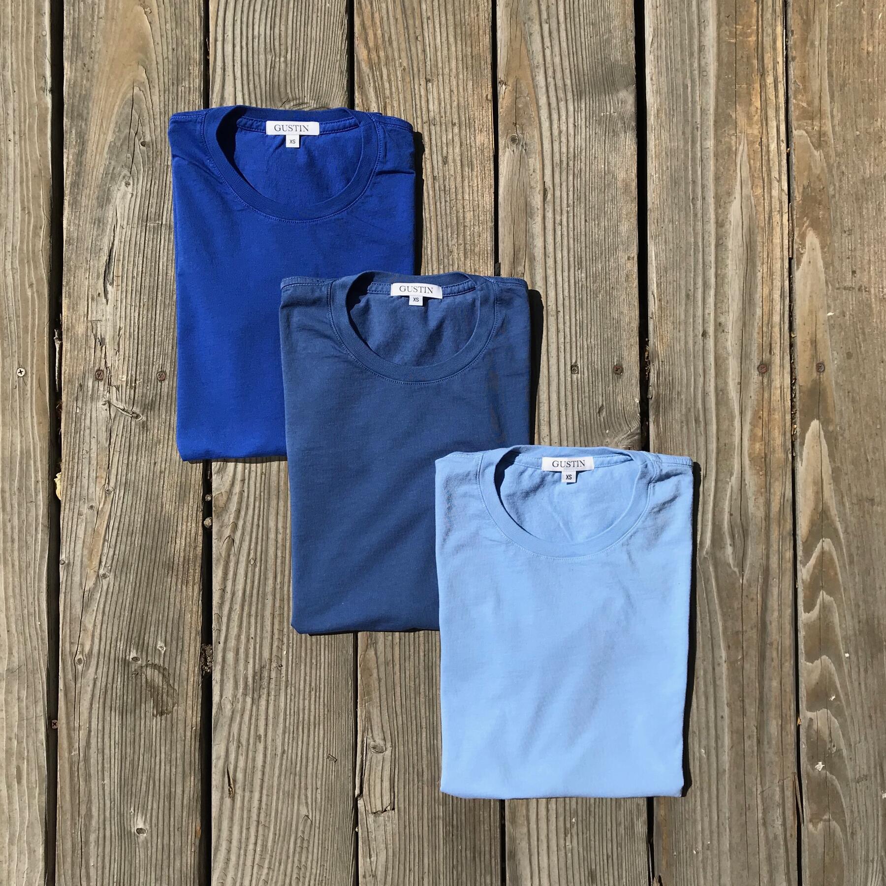 gustin usa blue t-shirt 3pk (royal, faded, sky)