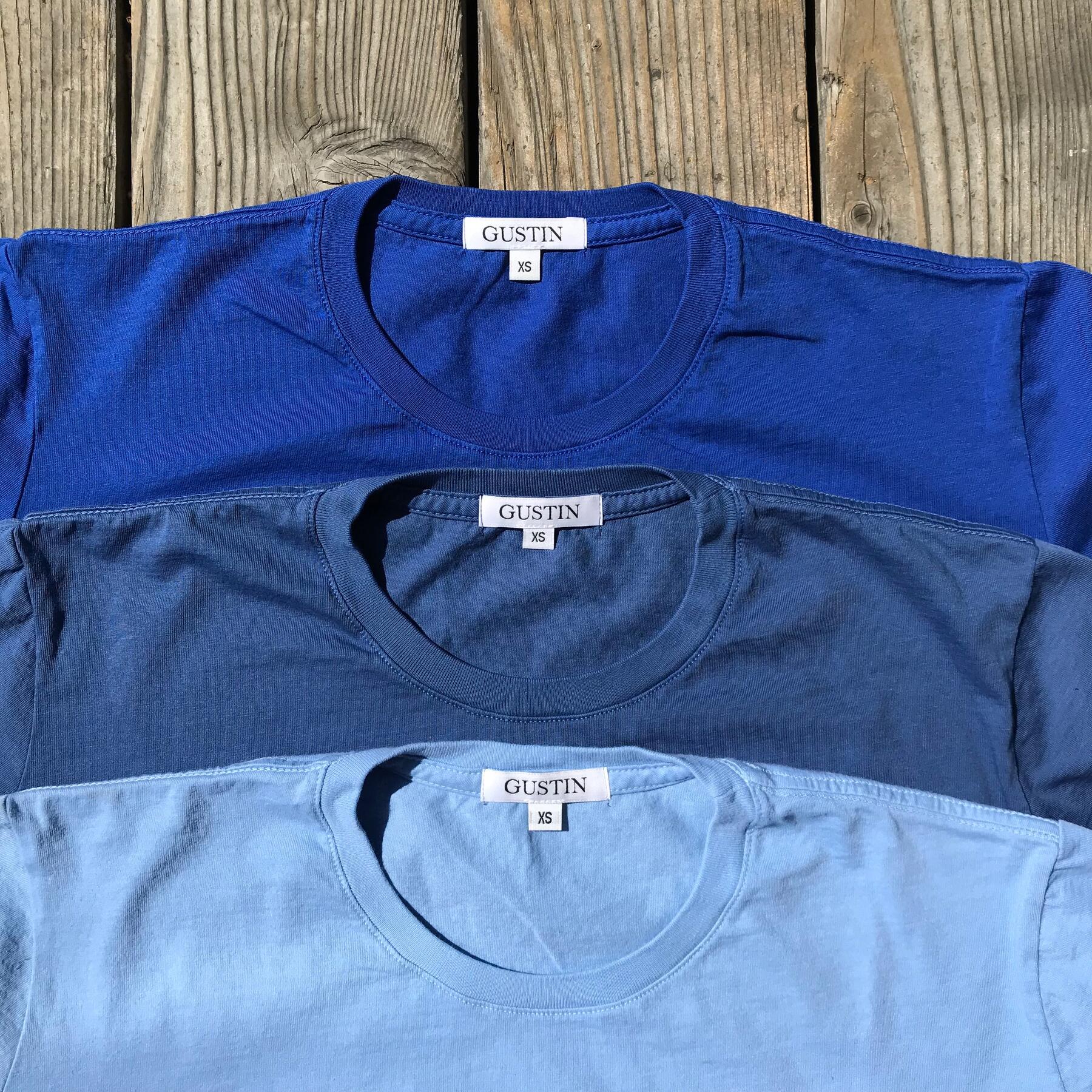 gustin usa blue t-shirt 3pk (royal, faded, sky)