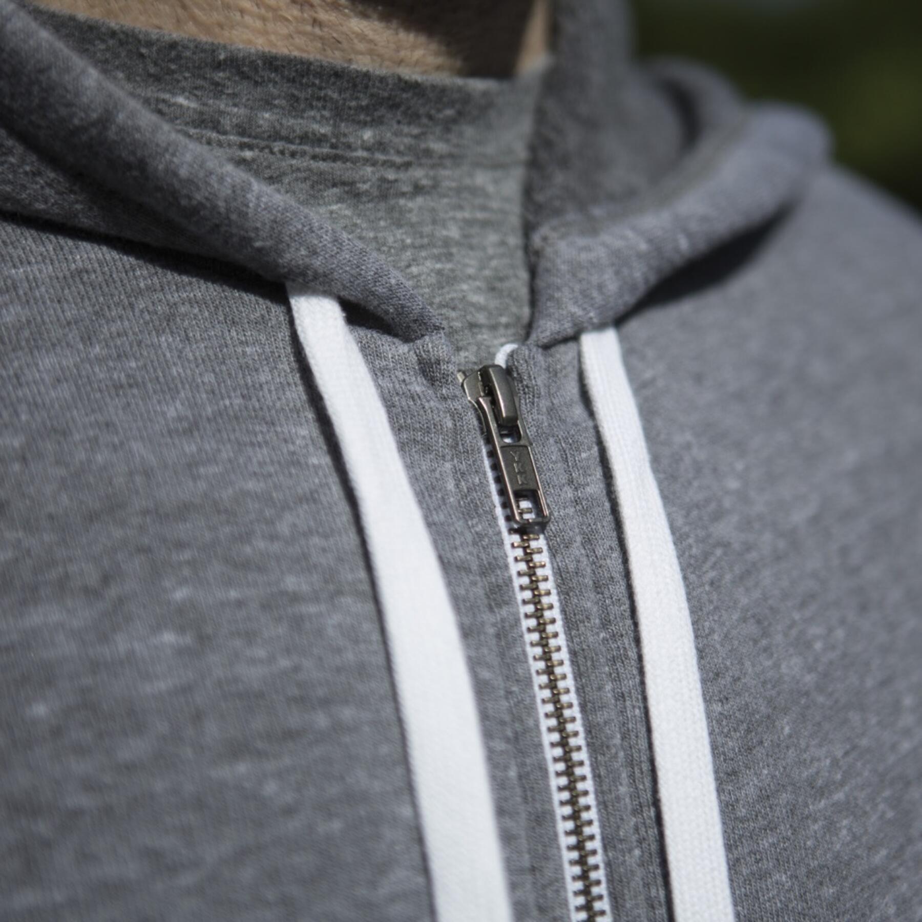 gustin fleece zip hoodie - heather grey