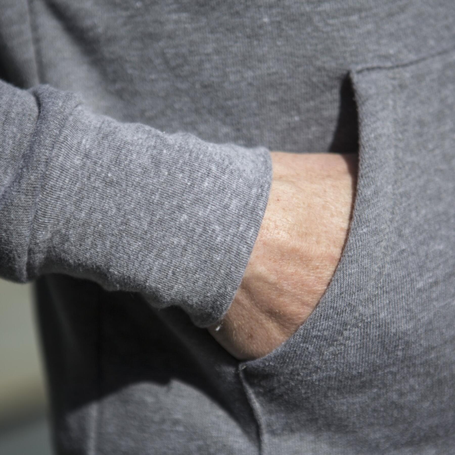 gustin fleece zip hoodie - heather grey
